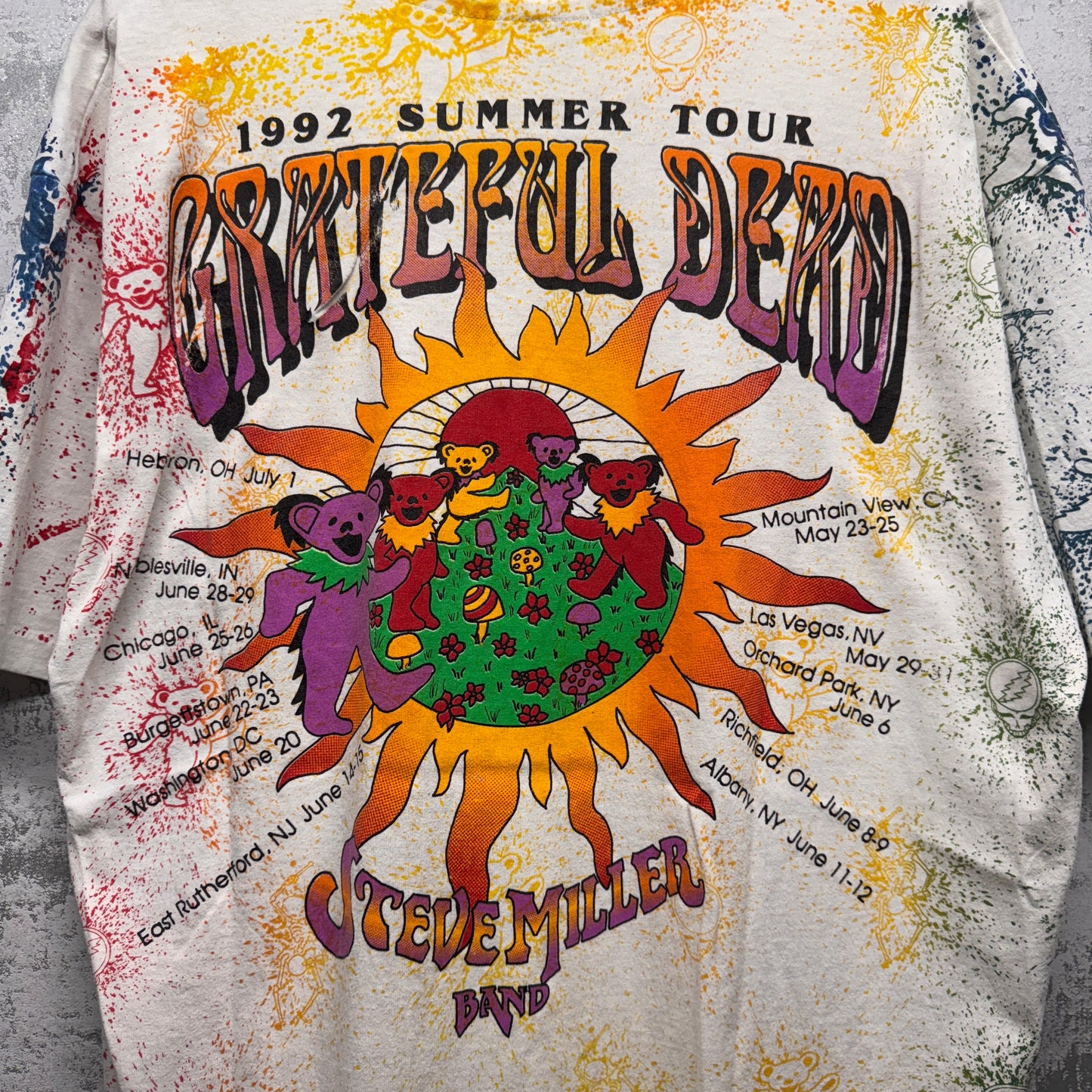 Vintage Grateful Dead 1992 Tour All Over Print Shirt XL