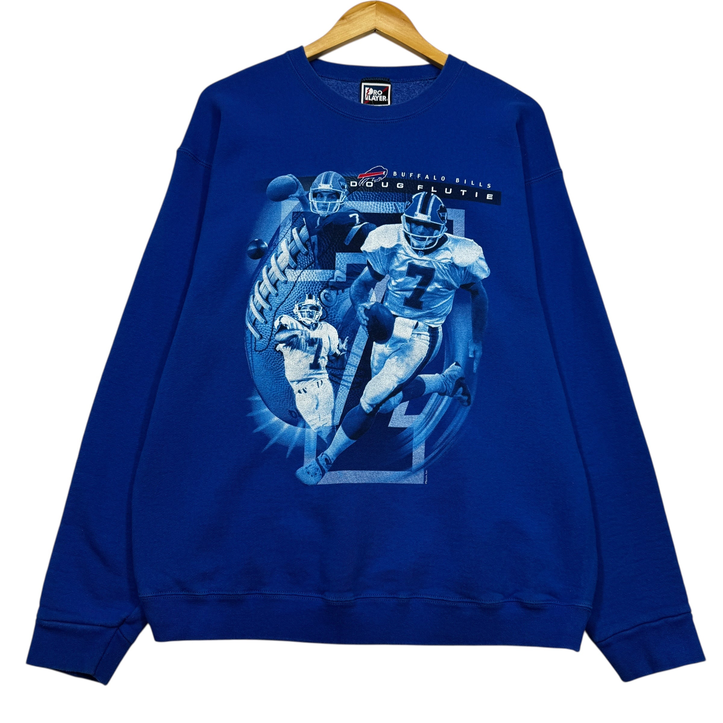 Vintage Buffalo Bills Doug Flutie Crewneck Sweatshirt Large