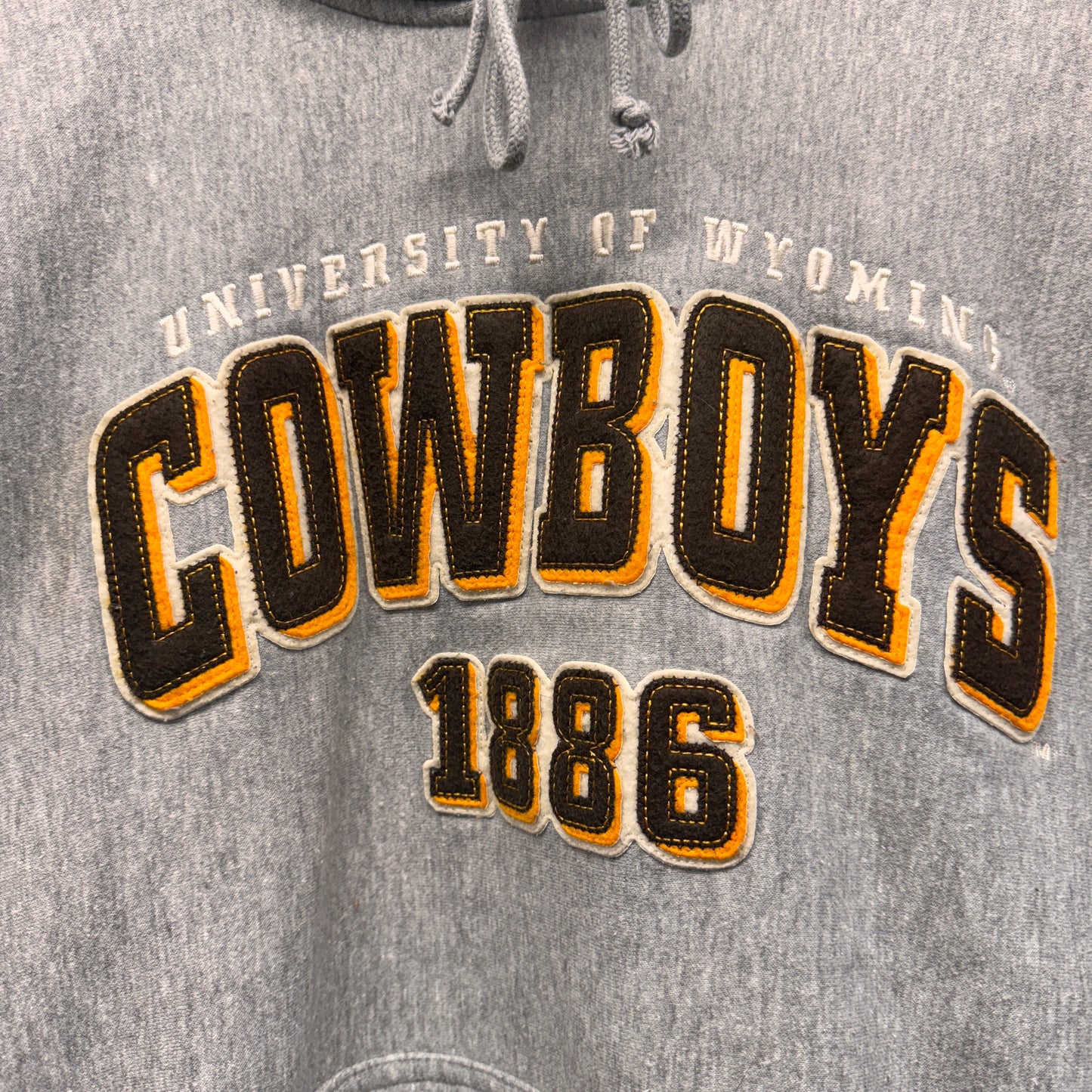 Vintage Wyoming Cowboys Hoodie Sweatshirt XL