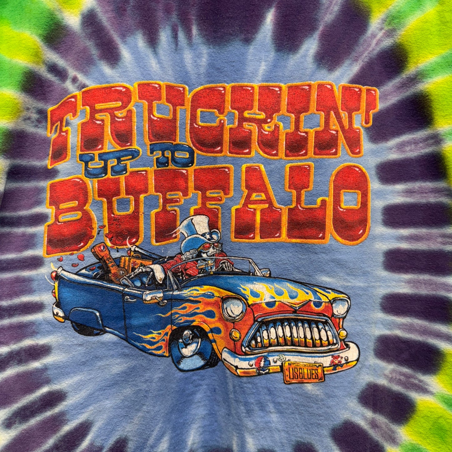 Vintage Grateful Dead Truckin’ Up To Buffalo Tie Dye Shirt XL