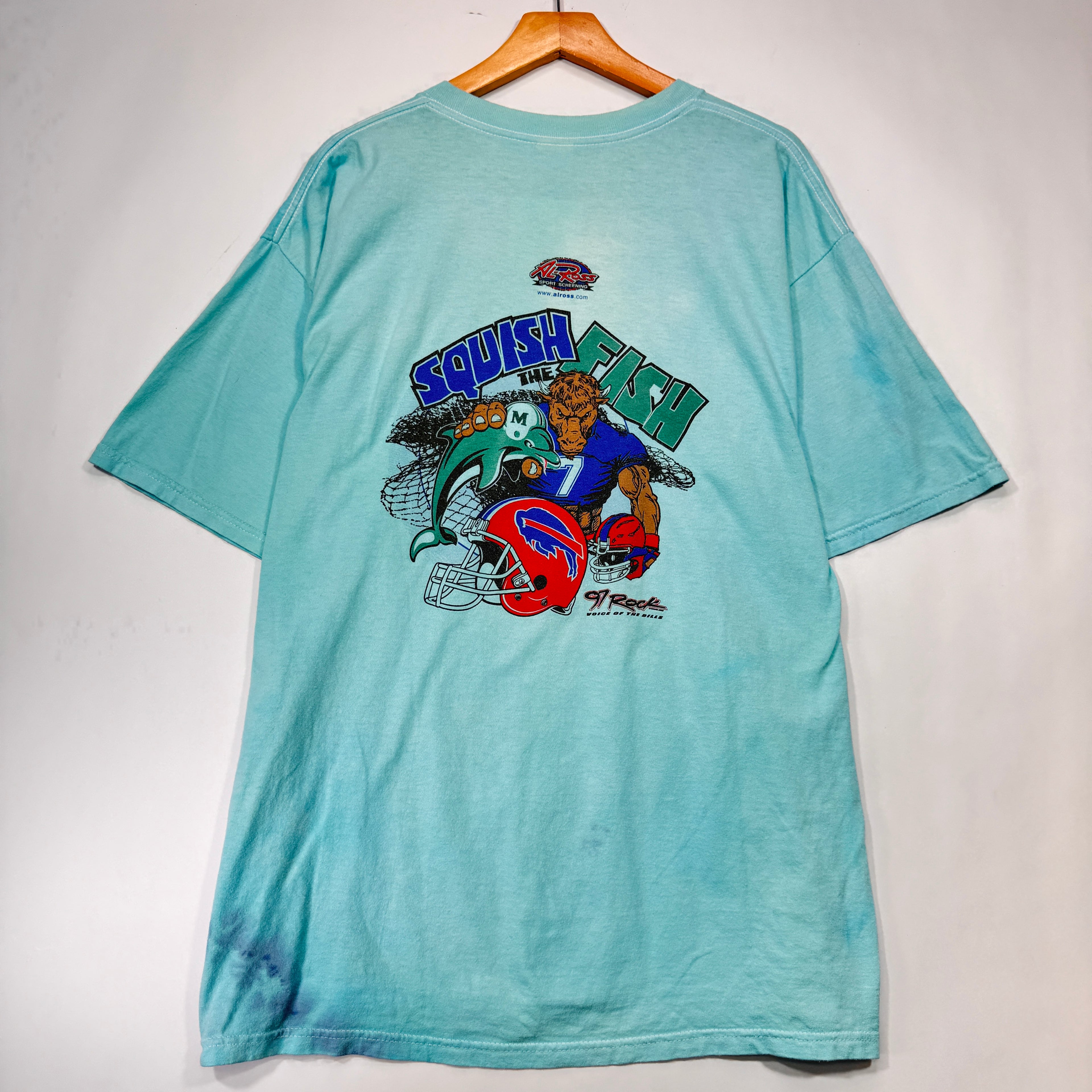 Vintage Buffalo Bills Squish The Fish Shirt XL