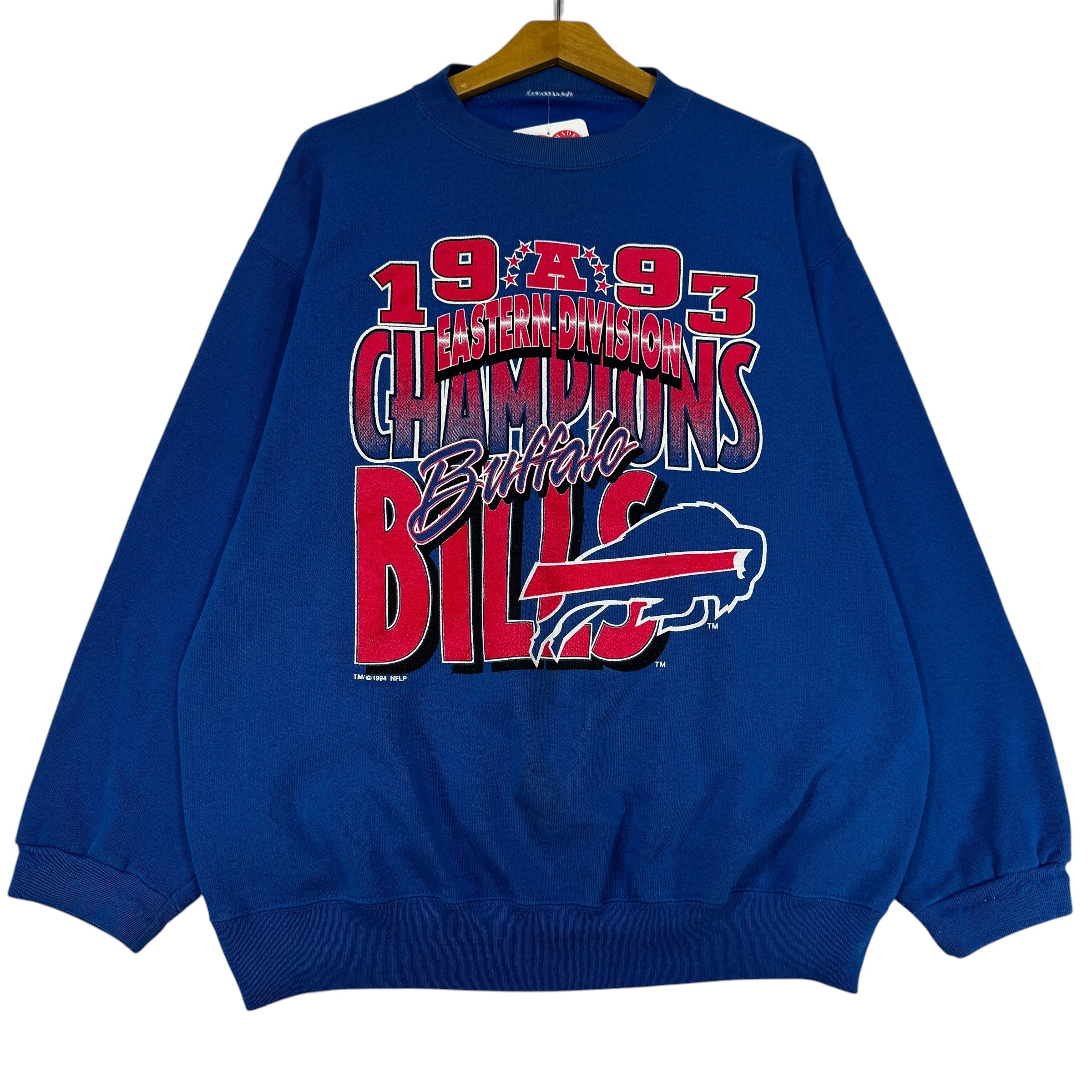 Vintage Buffalo Bills 1993 AFC East Champions Crewneck Sweatshirt Large