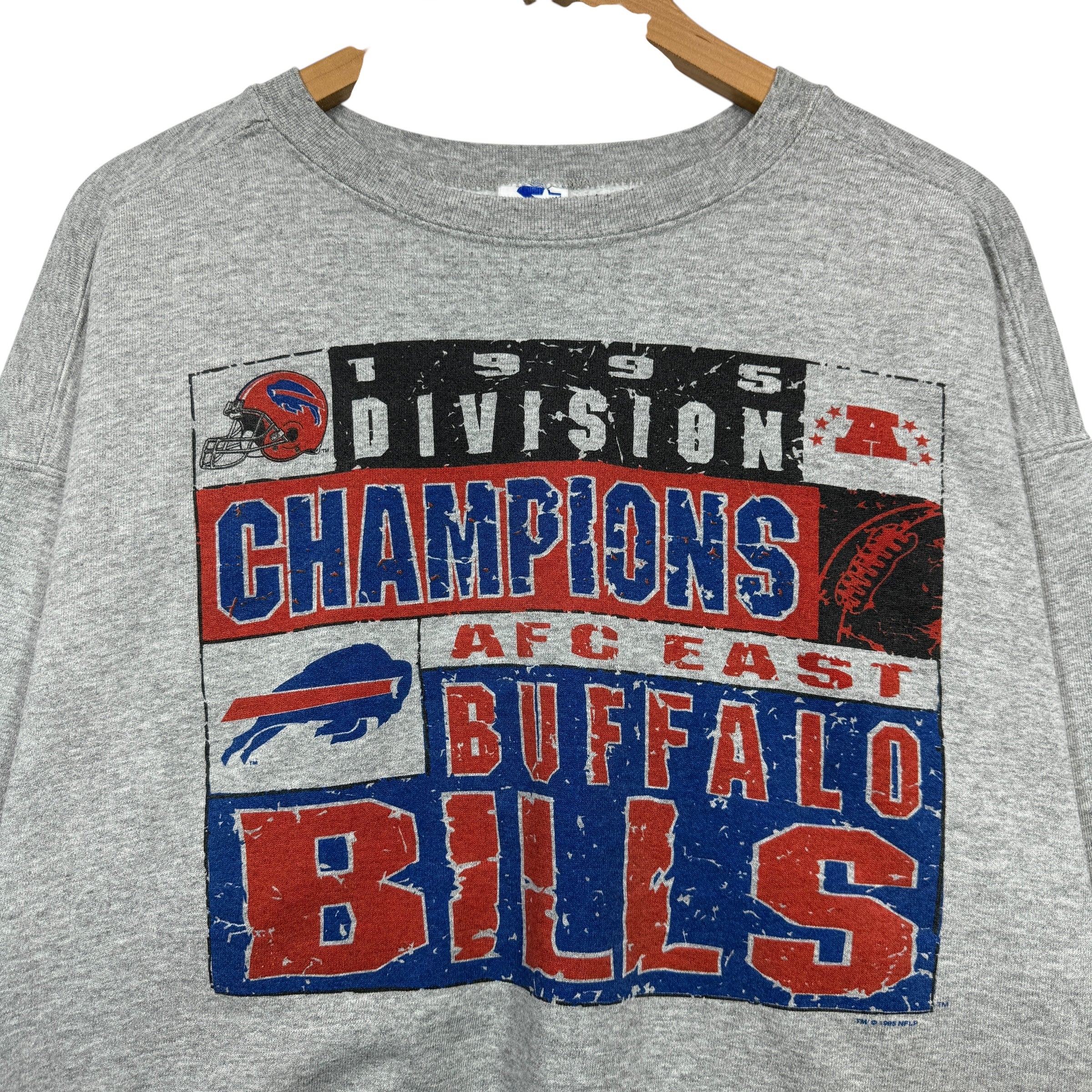 Vintage Buffalo Bills 1995 AFC East Champions Crewneck Sweatshirt XL