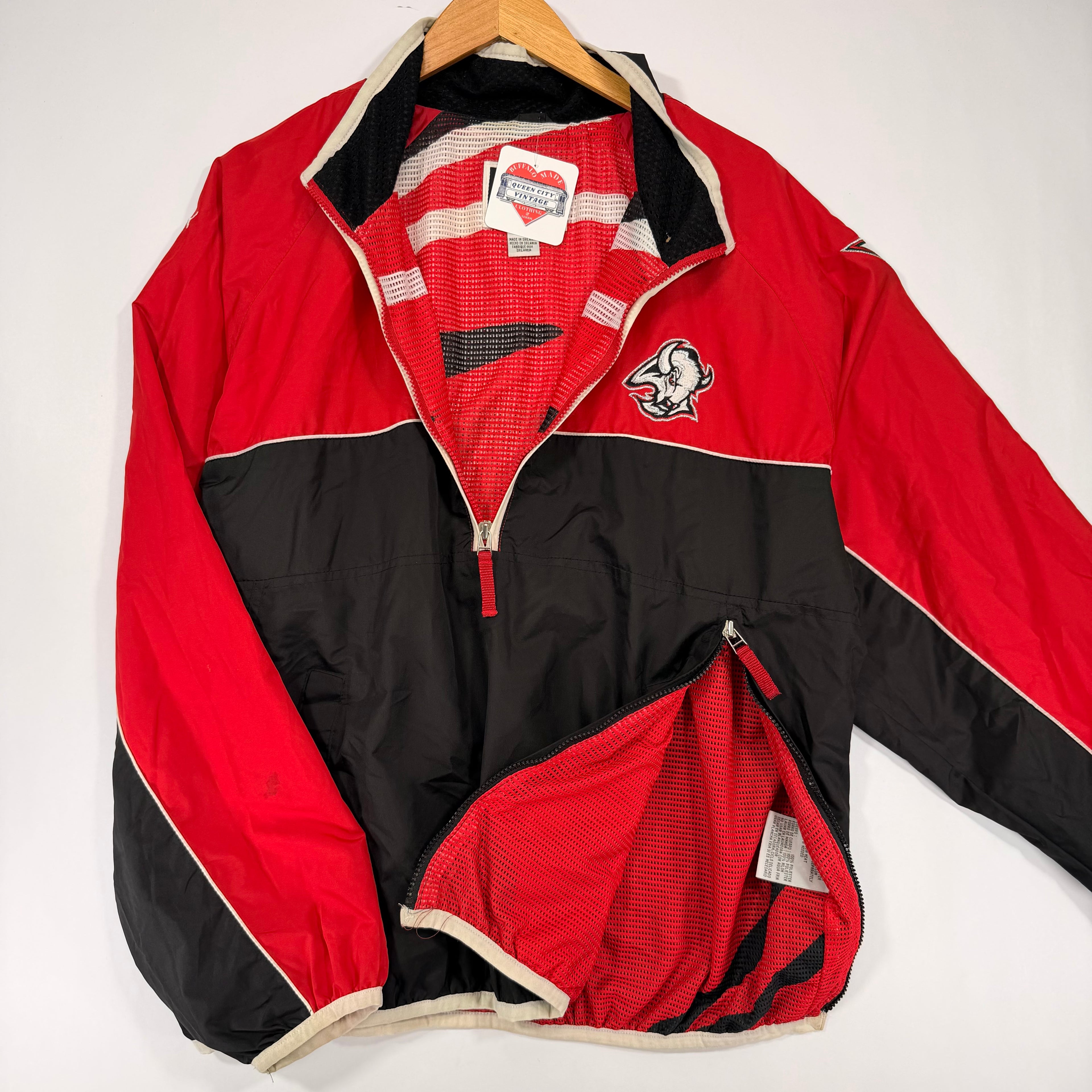 Vintage Buffalo Sabres Pullover Windbreaker Jacket Large