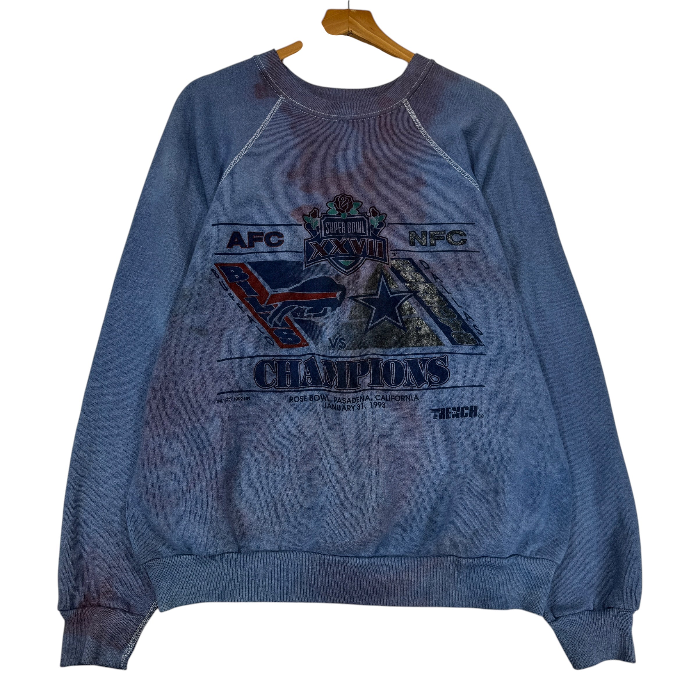 Vintage Buffalo Bills Overdyed 1993 Super Bowl Crewneck Sweatshirt Large