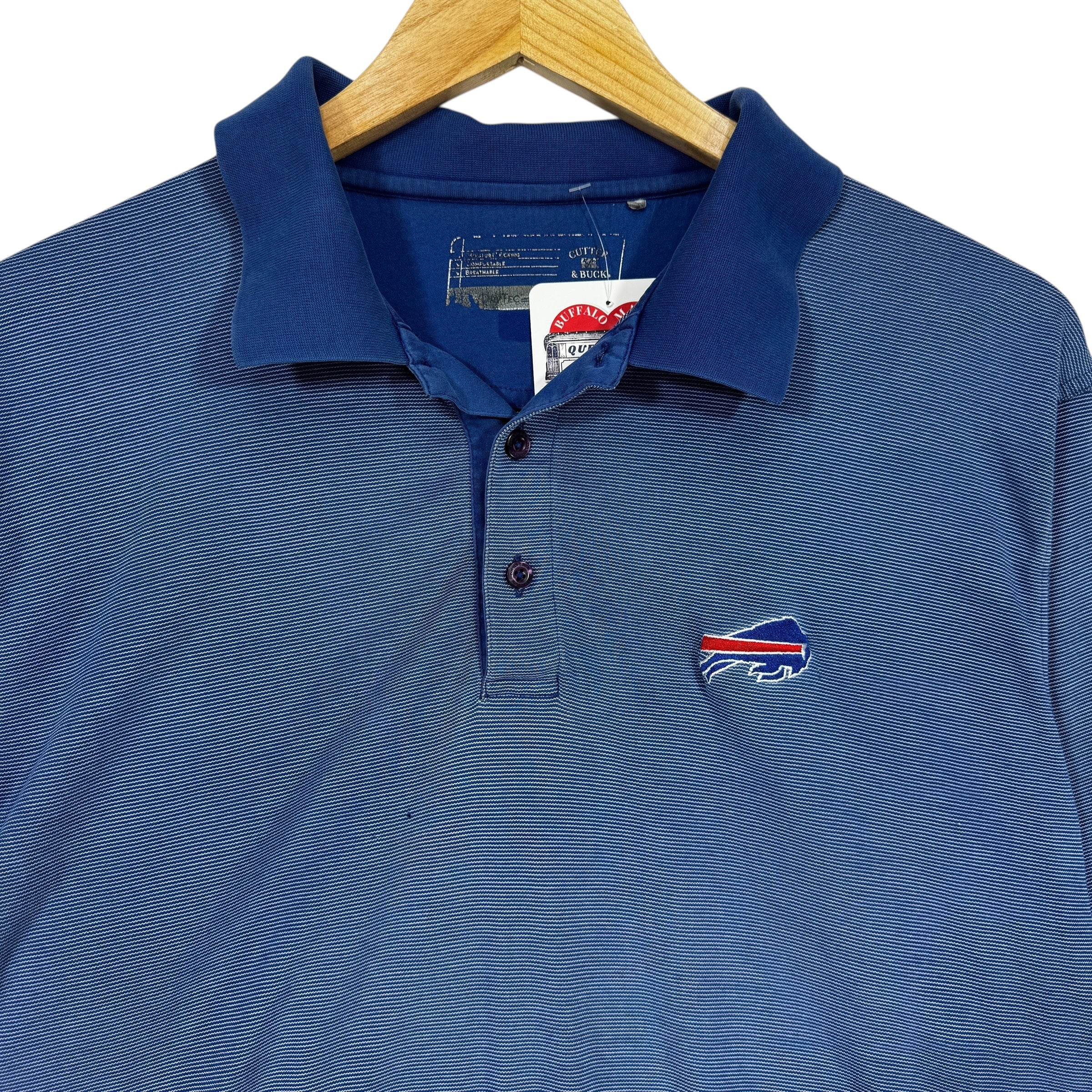 Vintage Buffalo Bills Short Sleeve Polo Shirt Medium