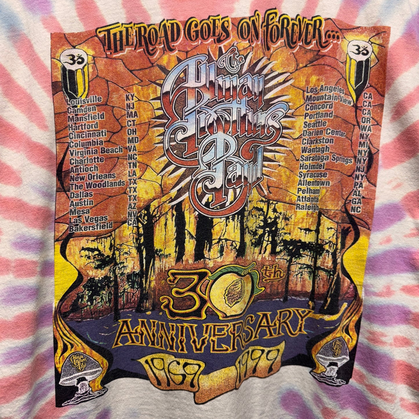 Vintage Allman Brothers Band 1999 Tour Tie Dye Shirt XXL