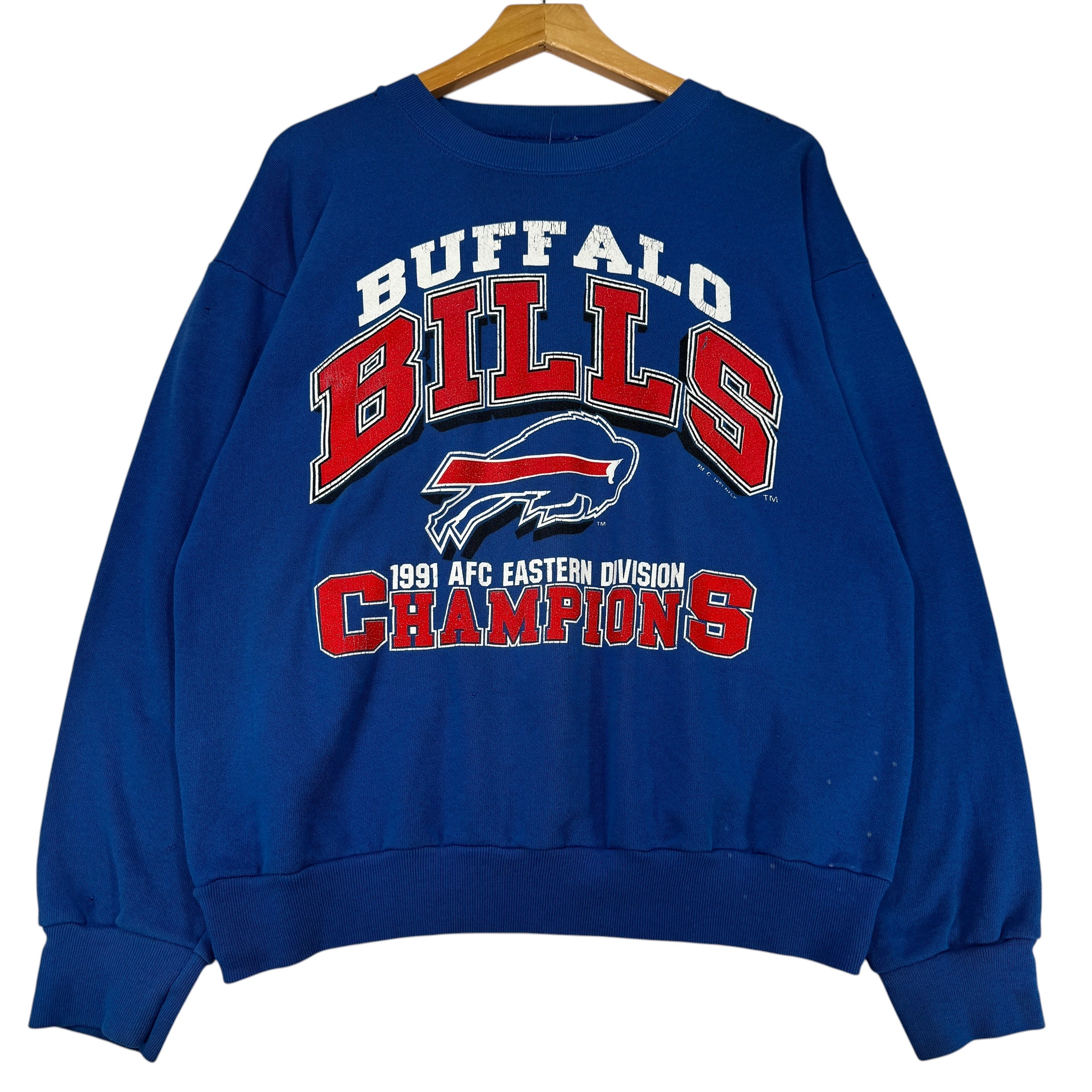 Vintage Buffalo Bills 1991 AFC East Champions Crewneck Sweatshirt Large