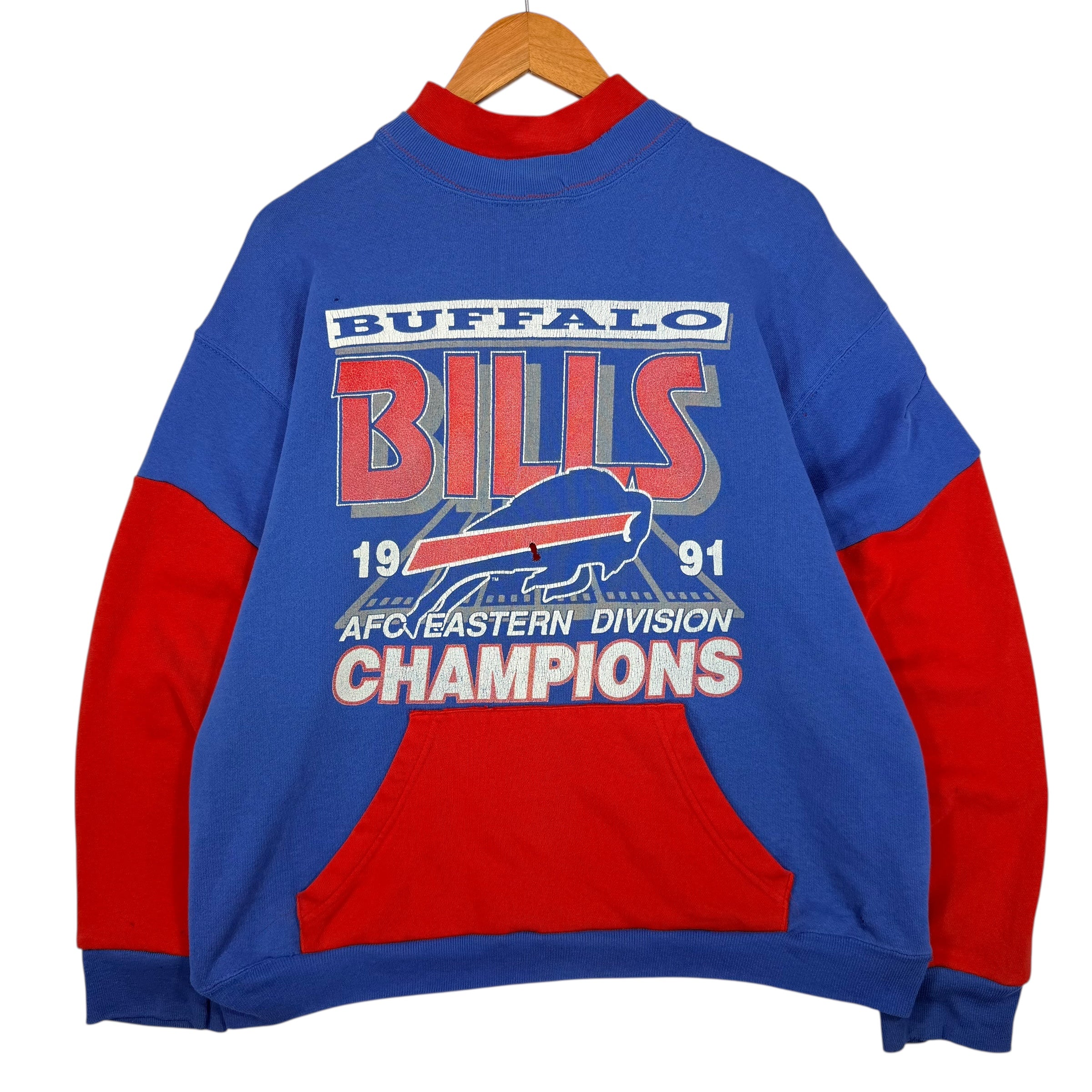 Vintage Buffalo Bills Reworked Turtleneck Sweatshirt Medium