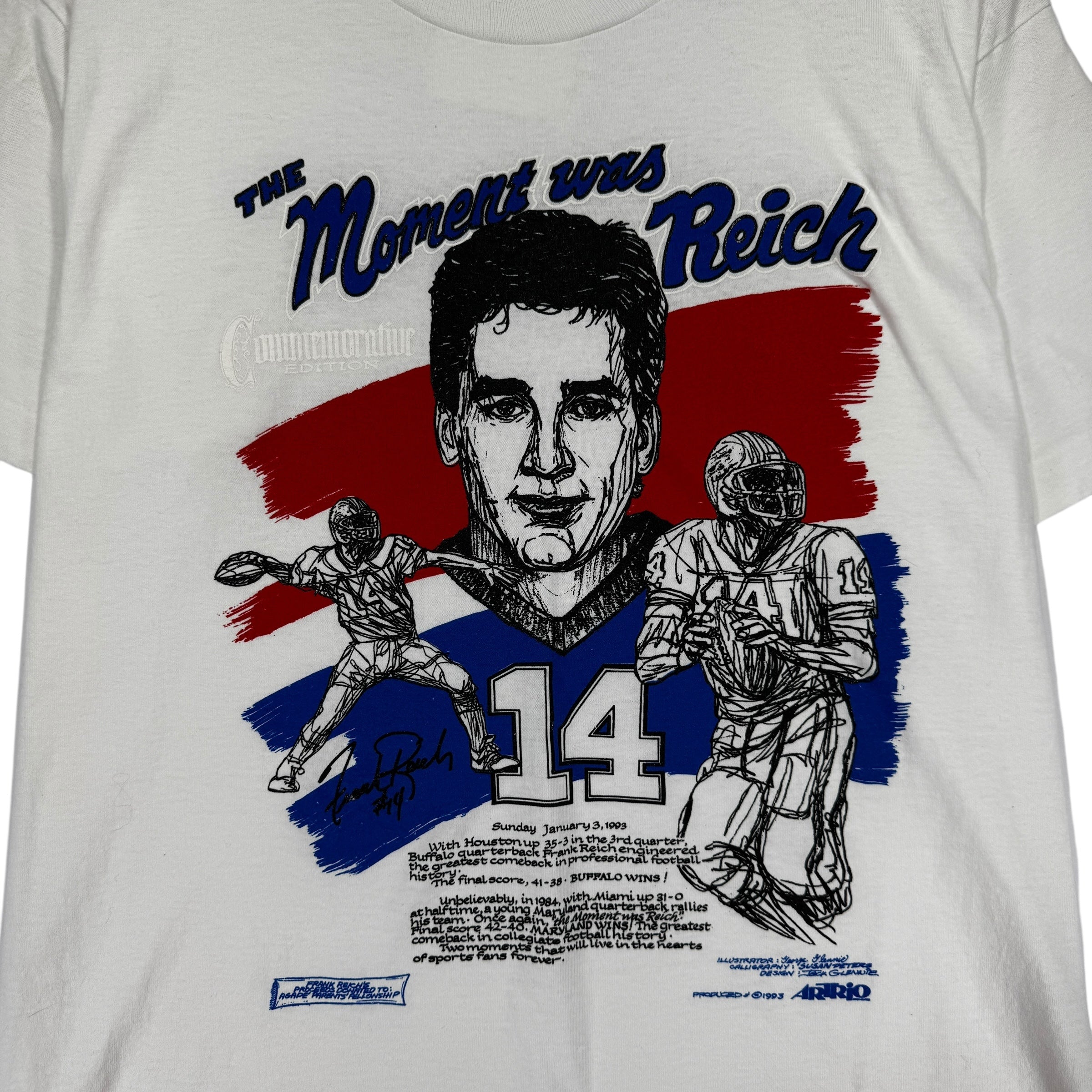 Vintage Buffalo Bills Frank Reich Shirt Large
