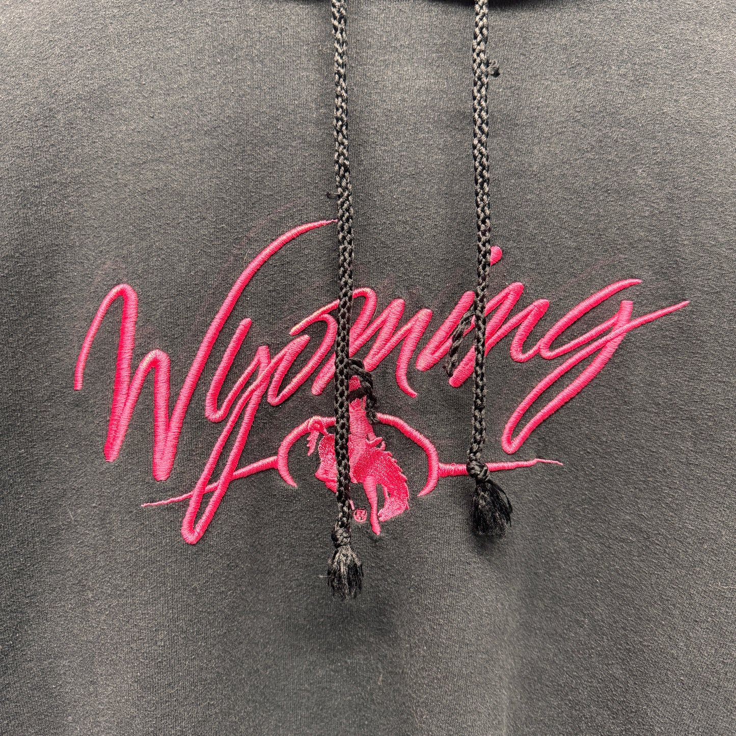 Vintage Wyoming Cowboys Hoodie Sweatshirt XL