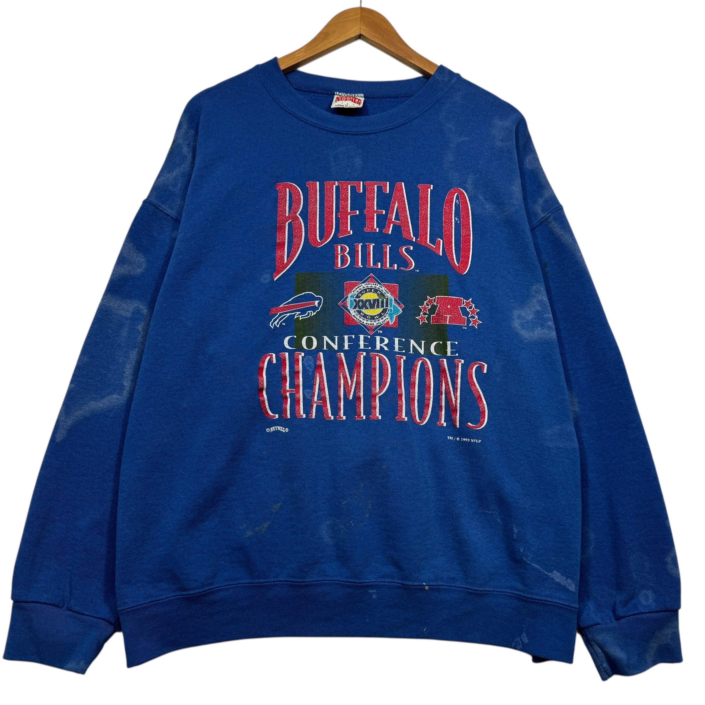 Vintage Buffalo Bills 1993 AFC Champions Crewneck Sweatshirt XL