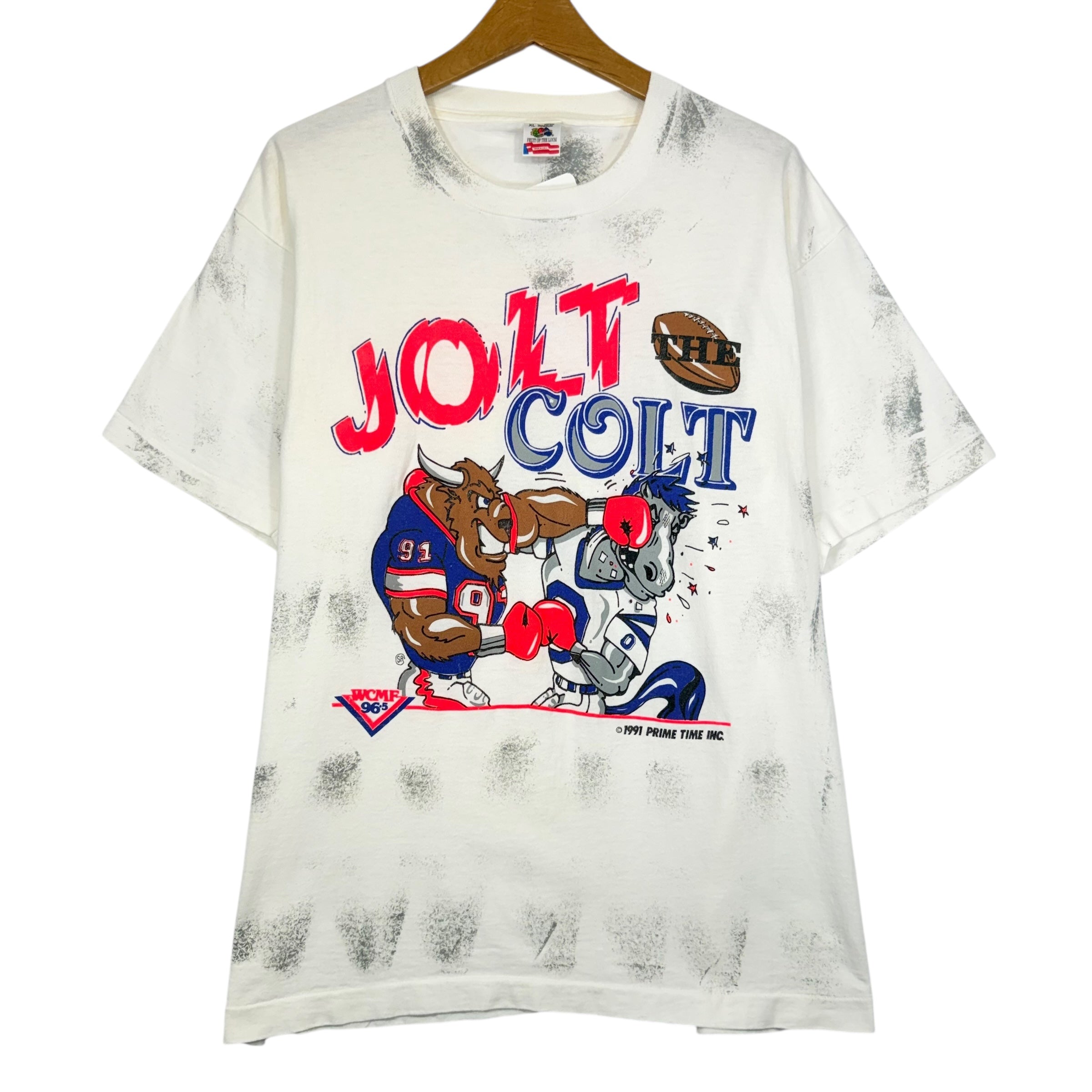Vintage Buffalo Bills Jolt the Colt All Over Print Shirt Large