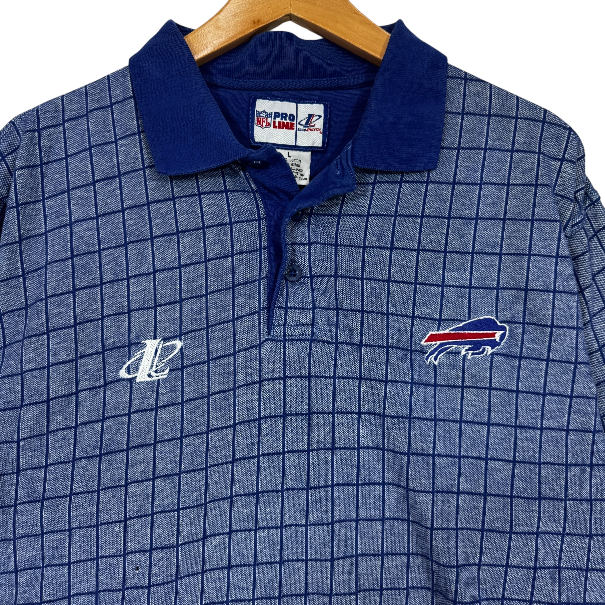 Vintage Buffalo Bills Short Sleeve Polo Shirt Large
