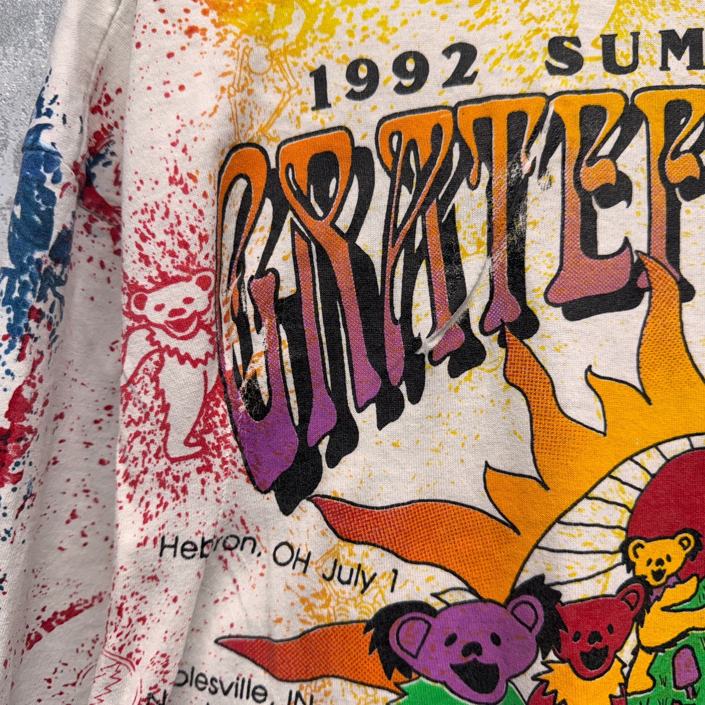 Vintage Grateful Dead 1992 Tour All Over Print Shirt XL