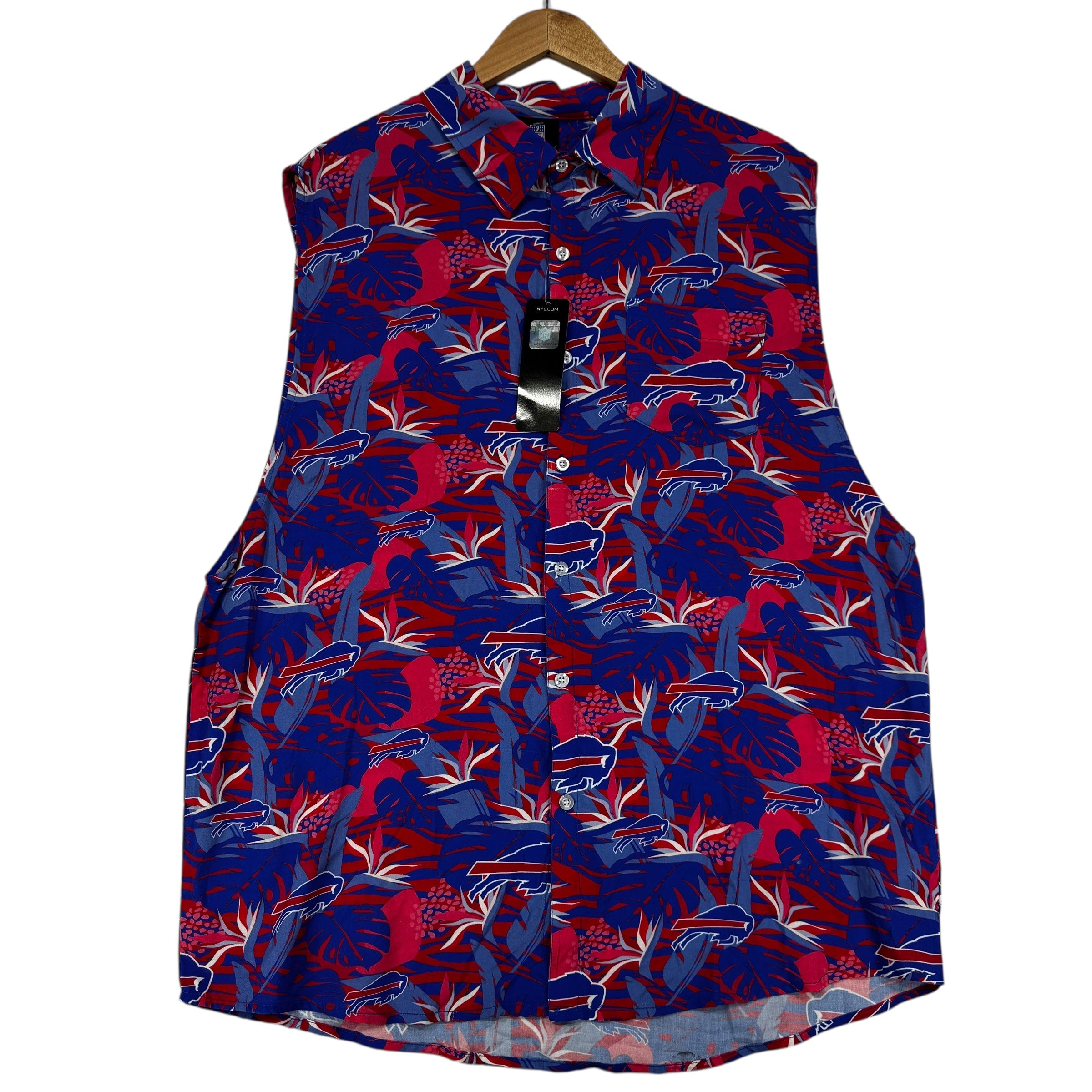 Buffalo Bills Deadstock Cut-Off Hawaiian Shirt Large