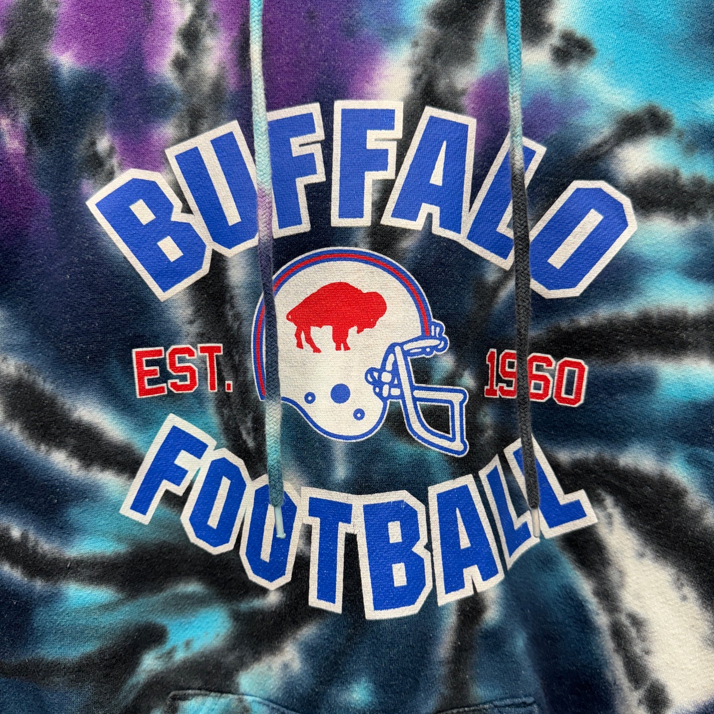 Buffalo Bills Tie Dye Hoodie Sweatshirt Small/Medium