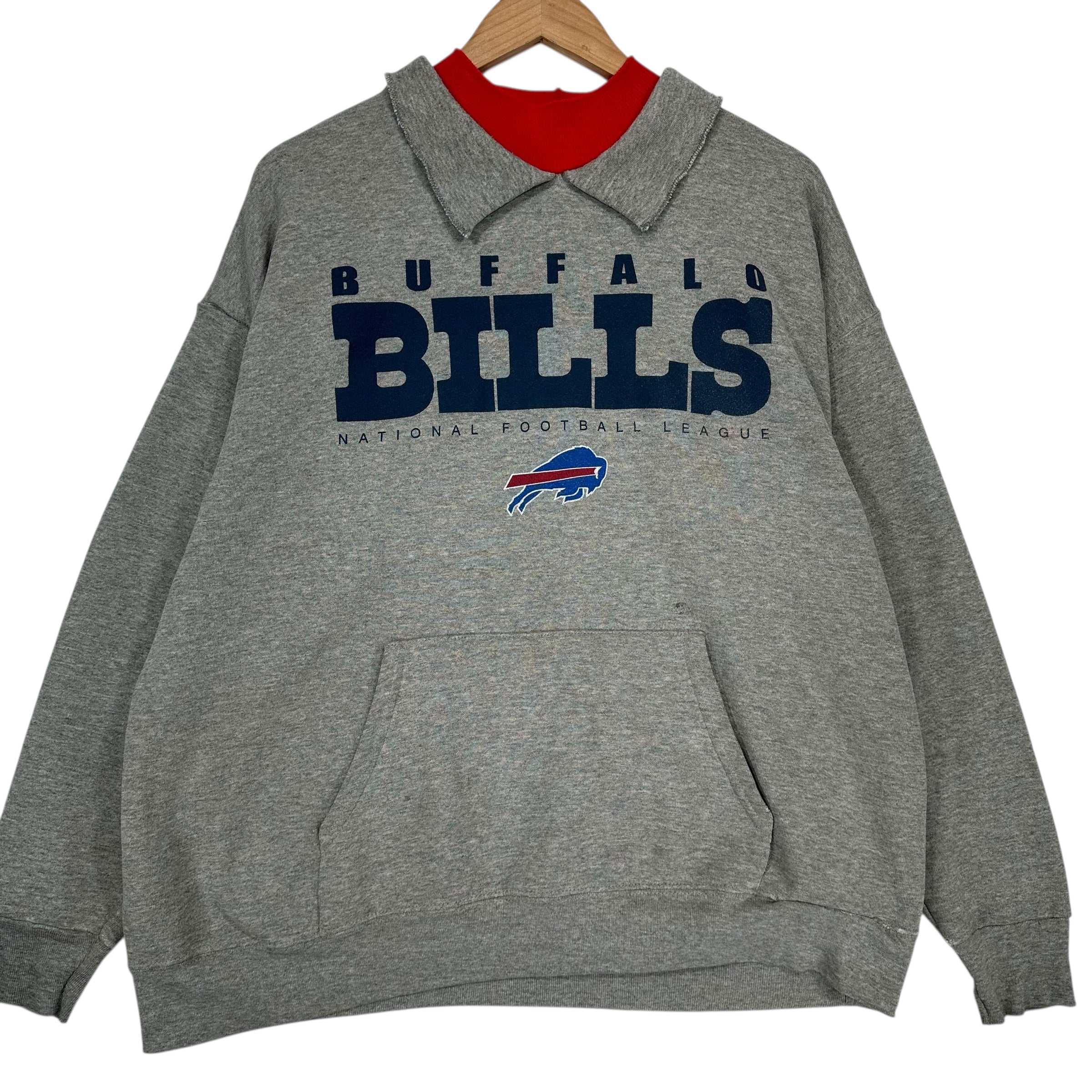 Vintage Buffalo Bills Reworked Turtleneck Collared Sweatshirt XL