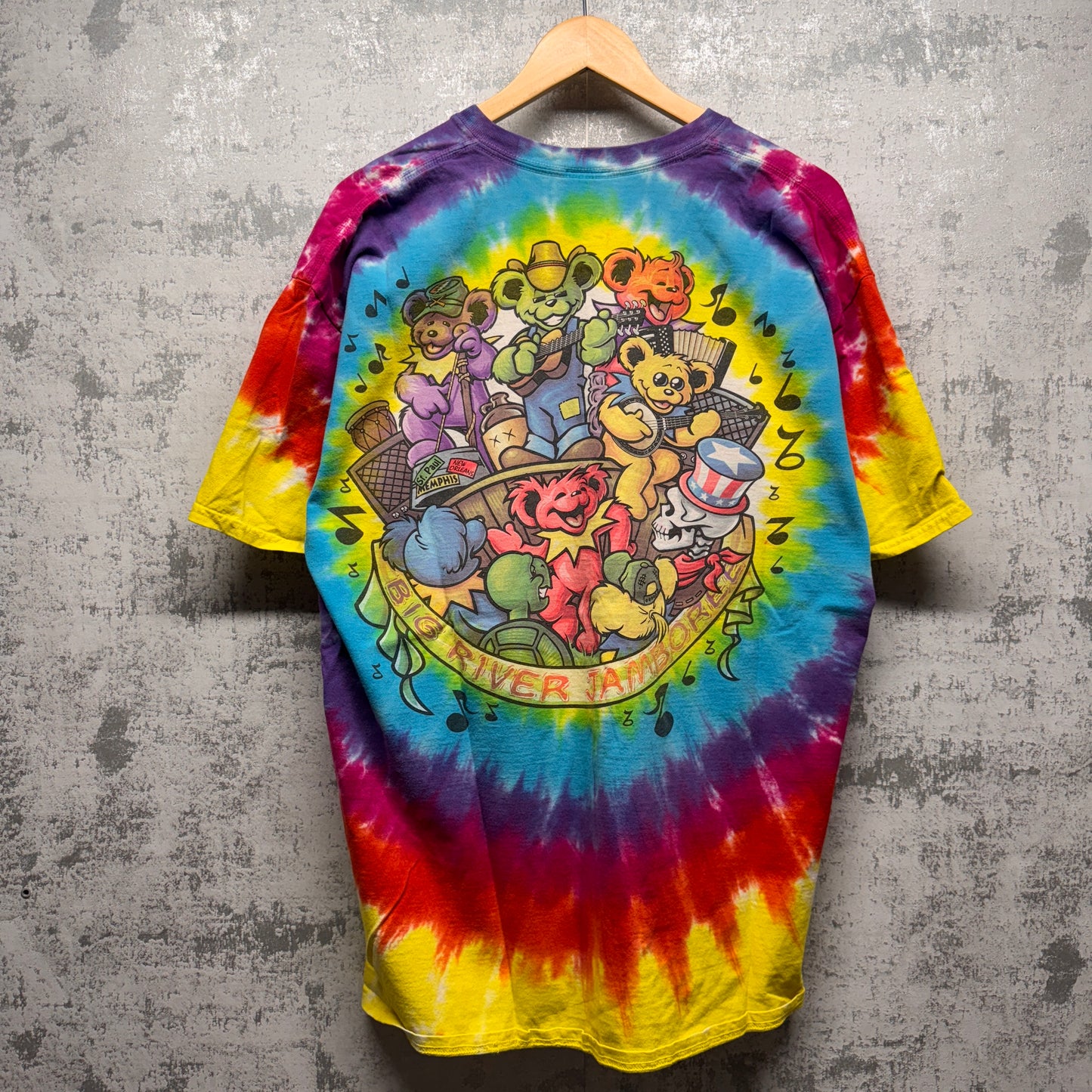 Vintage Grateful Dead Big River Jamboree Tie Dye Shirt XL