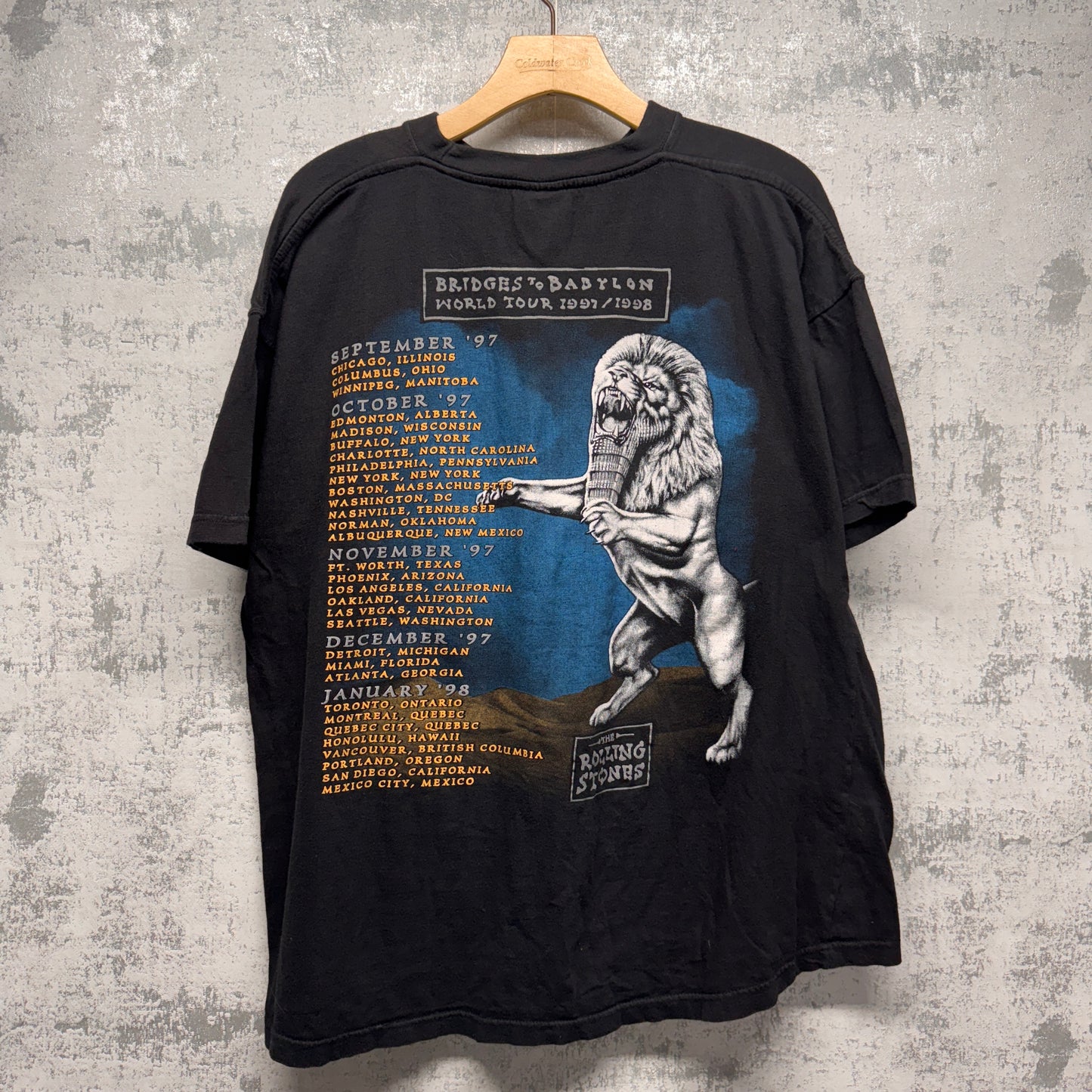 Vintage Rolling Stones Bridges to Babylon 1997-98 Tour Shirt XL