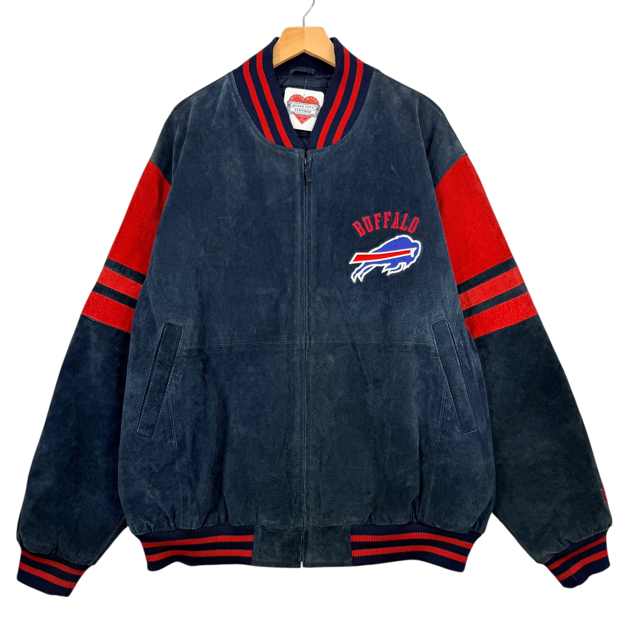 Vintage Buffalo Bills Suede Leather Jacket XL