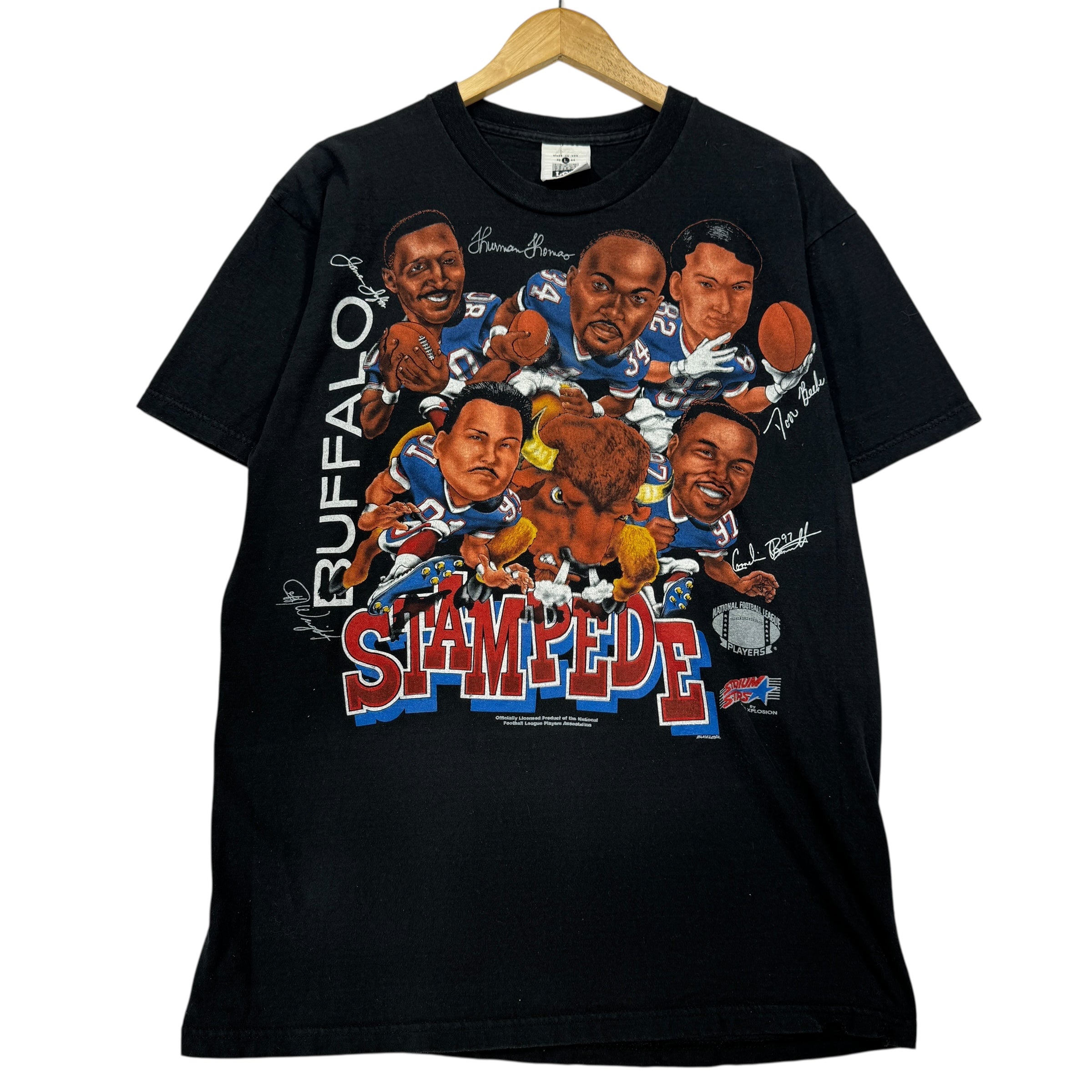 Vintage Buffalo Bills Stampede Caricature Shirt Large