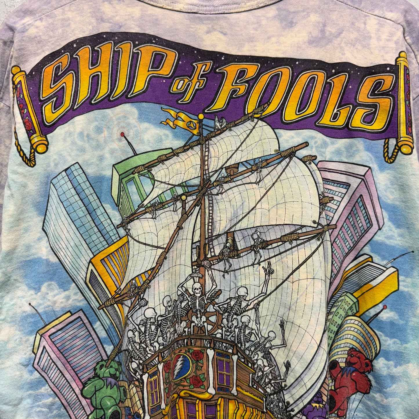 Vintage Grateful Dead Ship of Fools Tie Dye Shirt XL