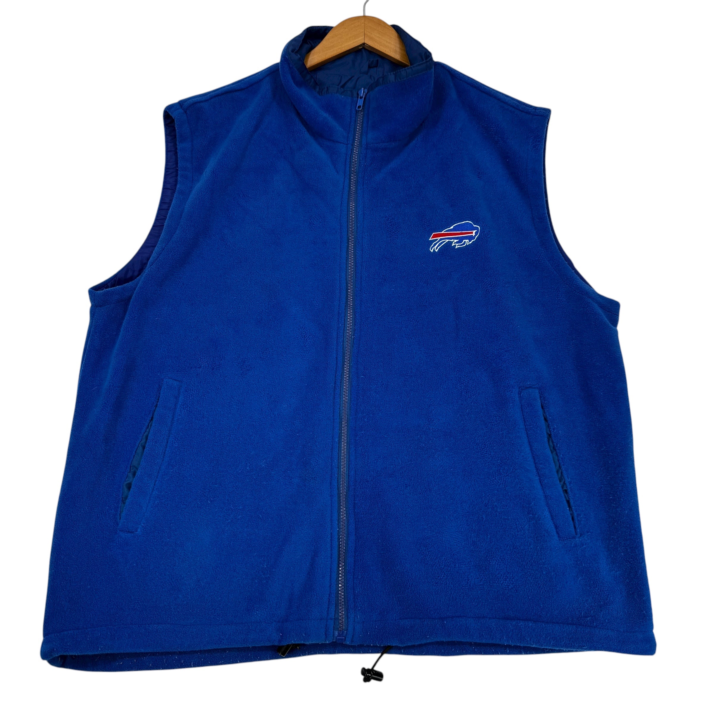 Vintage Buffalo Bills Fleece Zip Up Vest Jacket XL