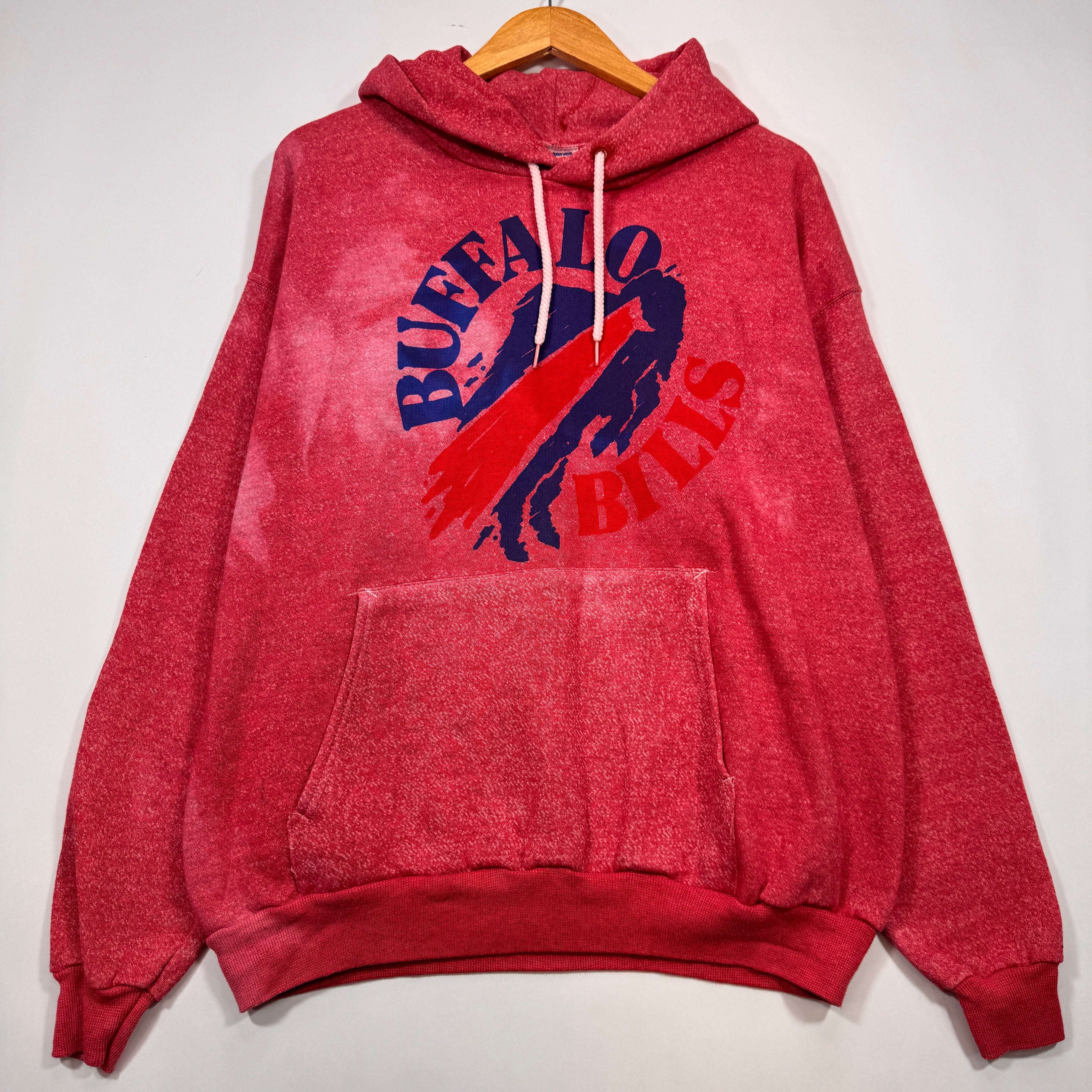 Vintage Buffalo Bills Overdyed Hoodie Sweatshirt XL