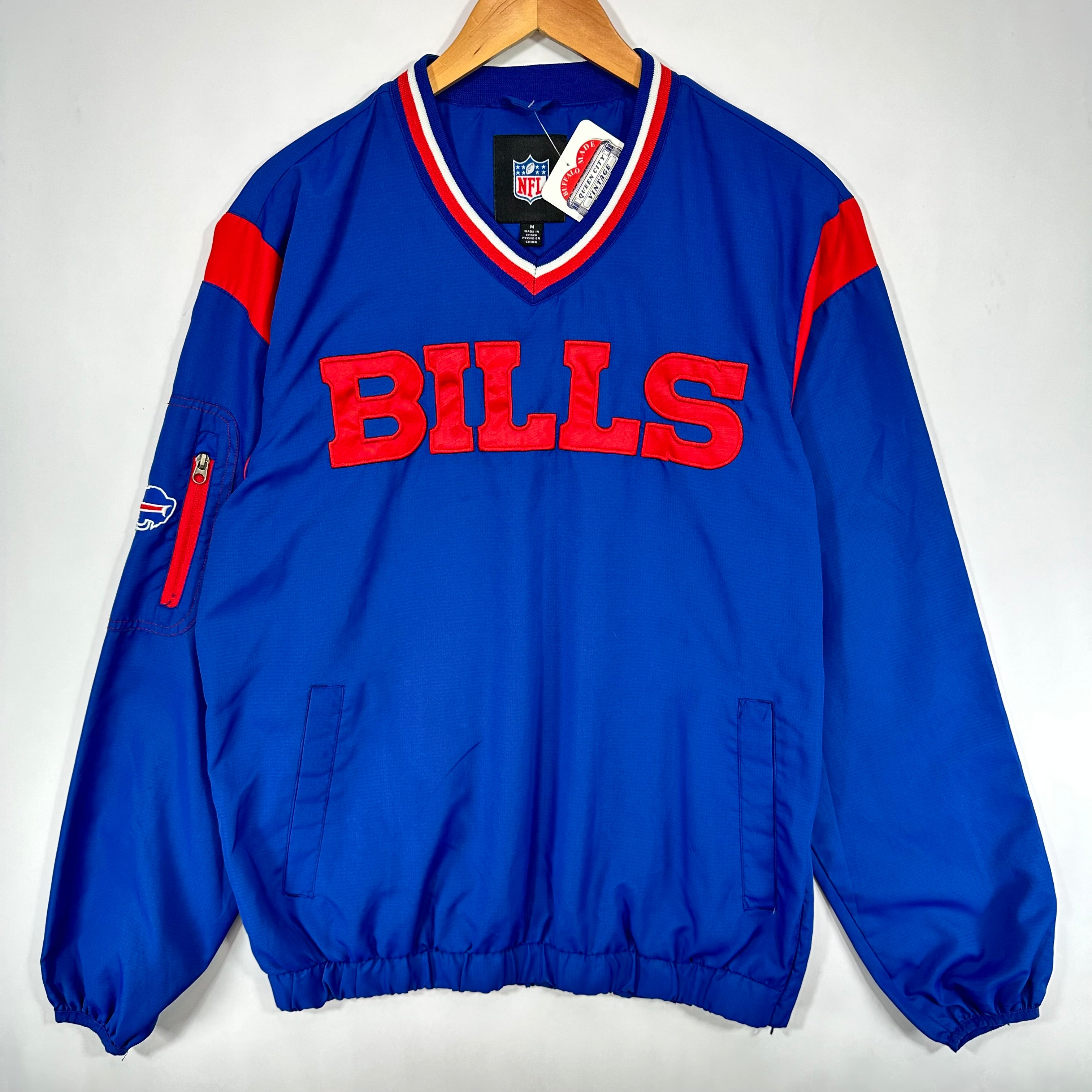 Vintage Buffalo Bills Pullover Windbreaker Jacket Medium