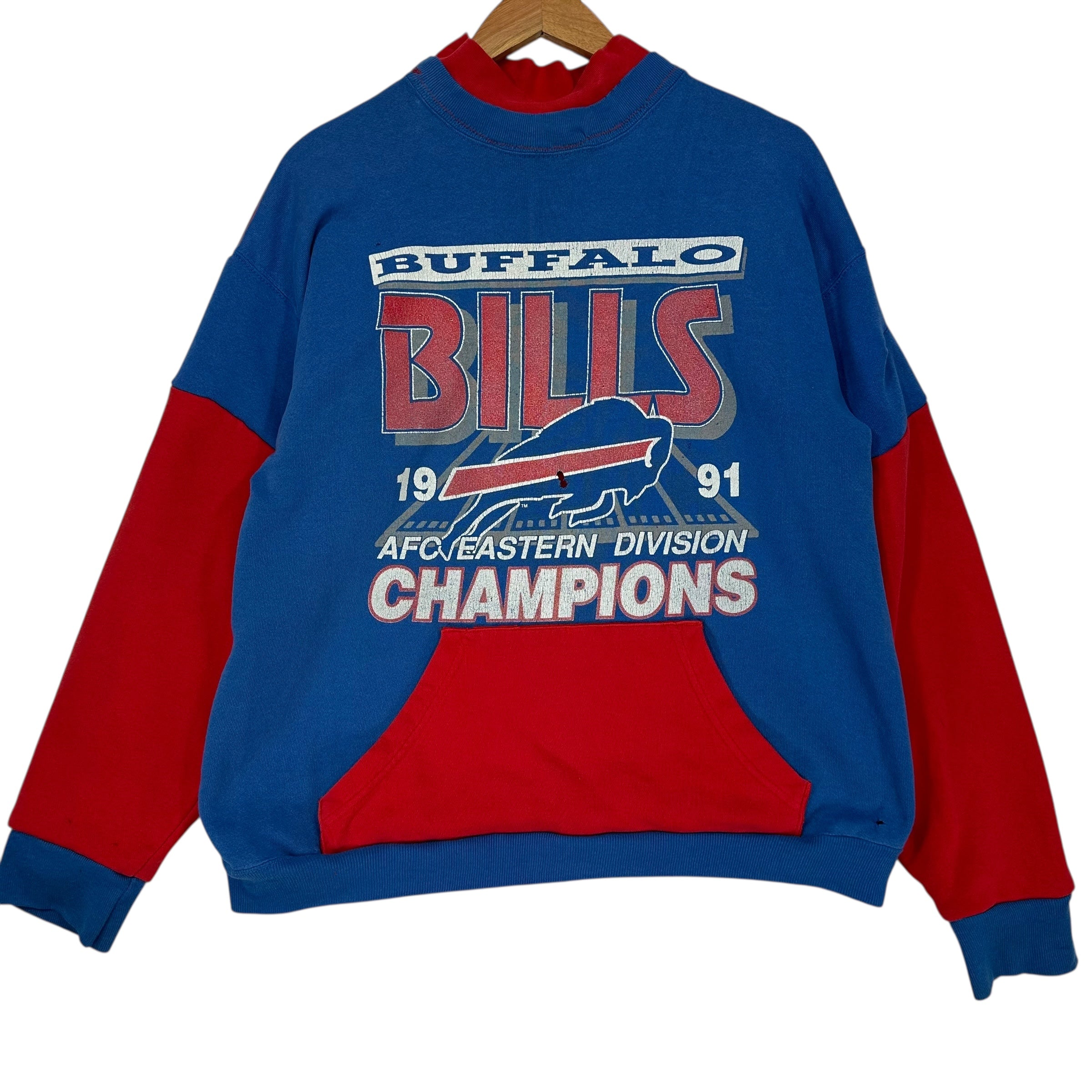 Vintage Buffalo Bills Reworked Turtleneck Sweatshirt Medium