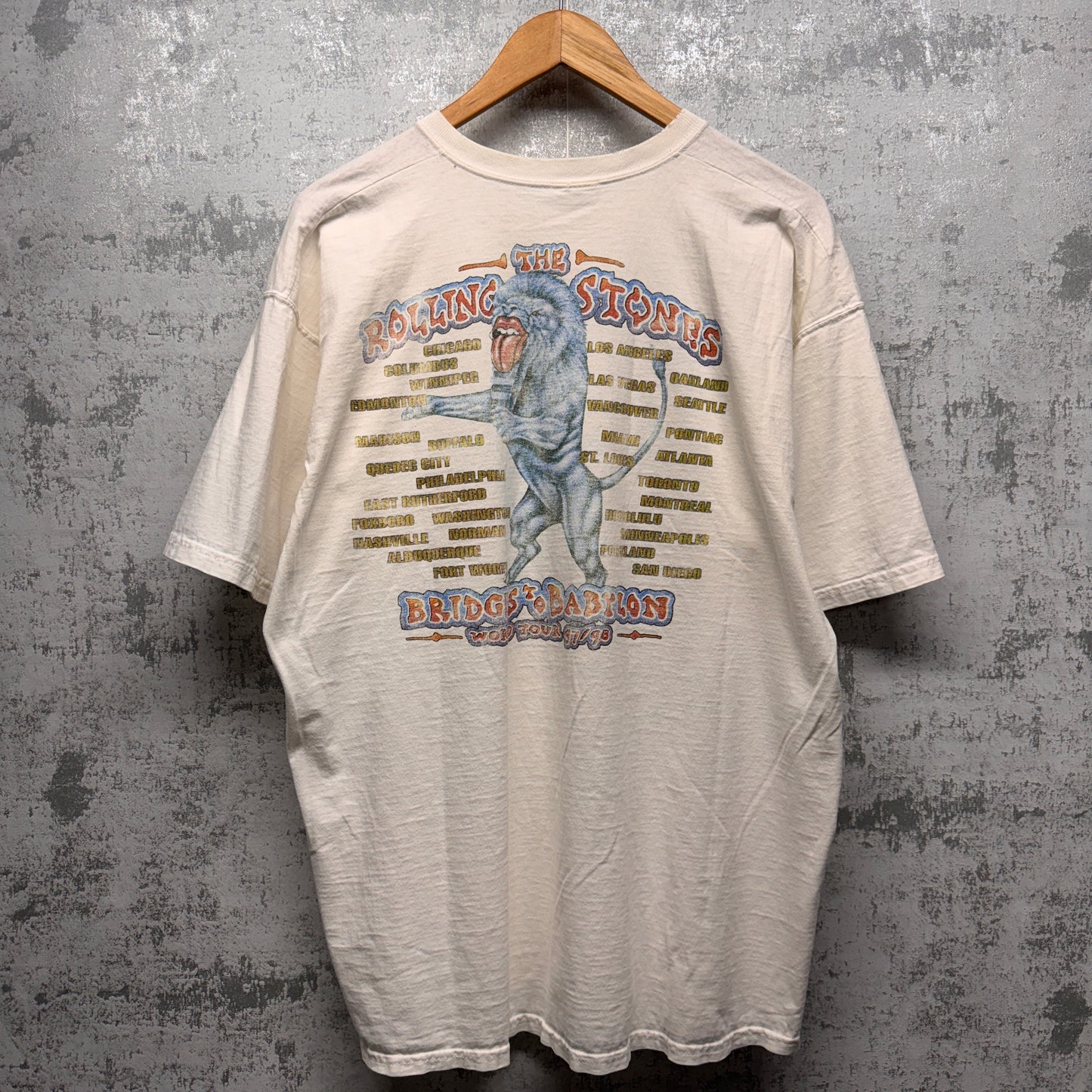 Vintage Rolling Stones Bridges to Babylon 1997-98 Tour Shirt XL