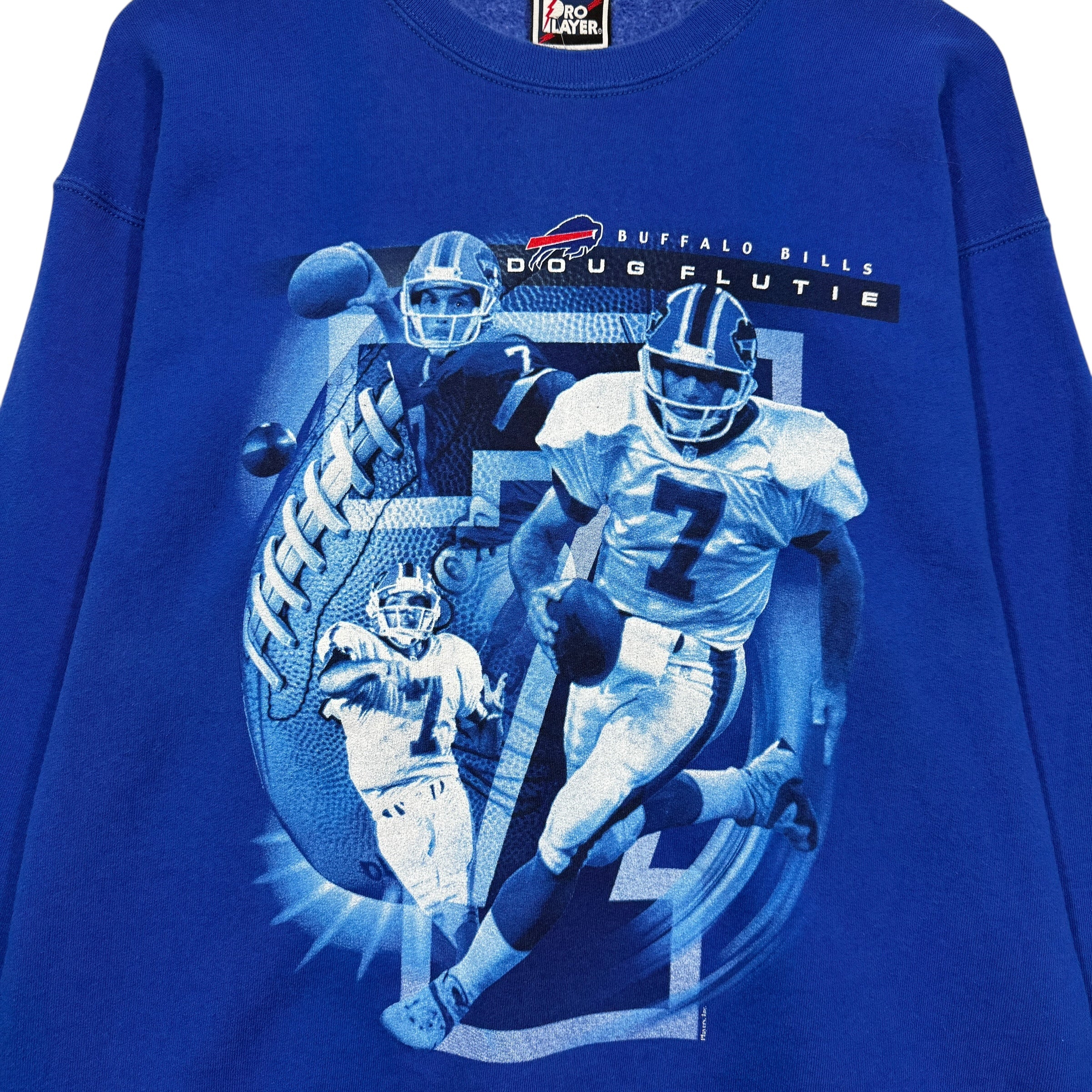 Vintage Buffalo Bills Doug Flutie Crewneck Sweatshirt Large