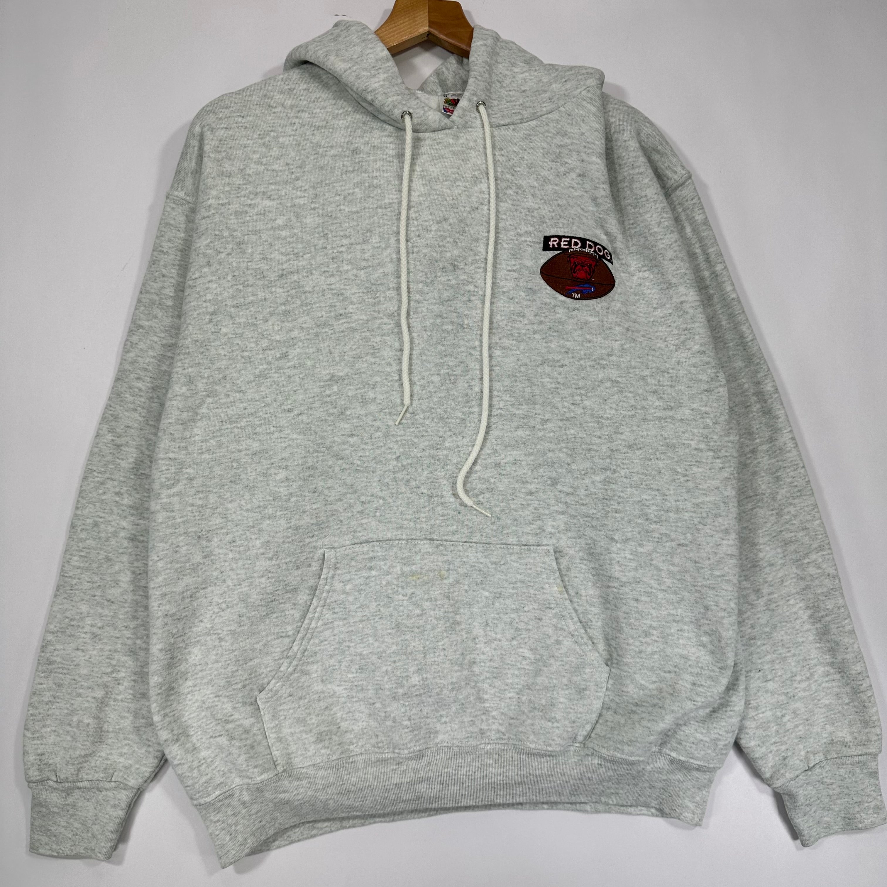 Vintage Buffalo Bills Red Dog Hoodie Sweatshirt XL
