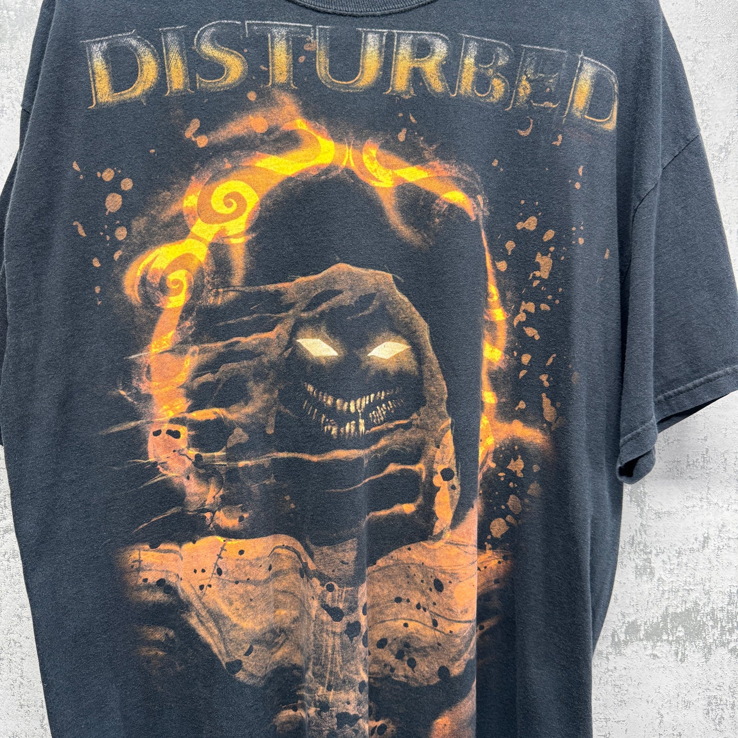 Y2K Disturbed Big Print Shirt XL