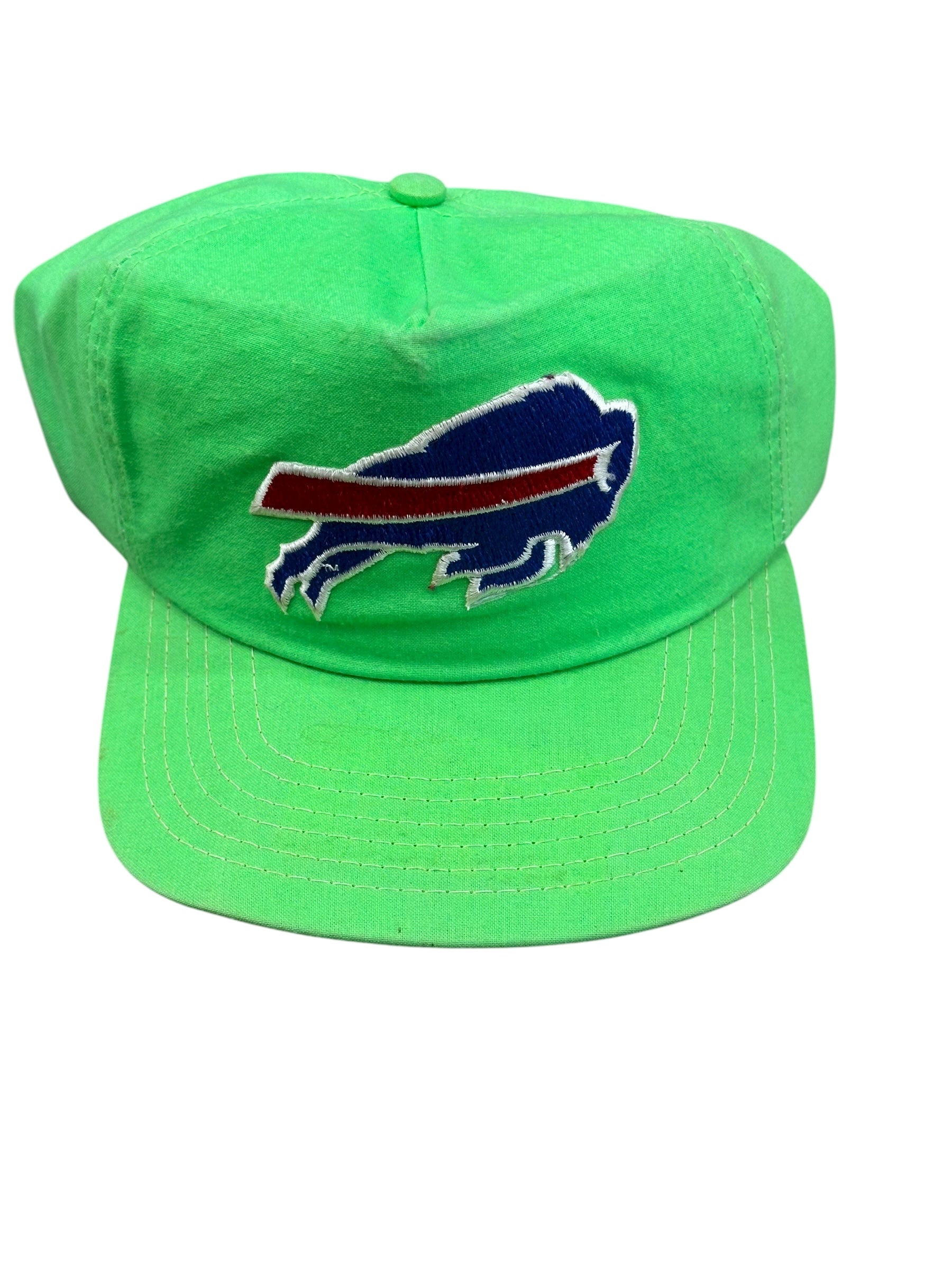 Vintage Buffalo Bills Neon Green New Era Snapback Hat