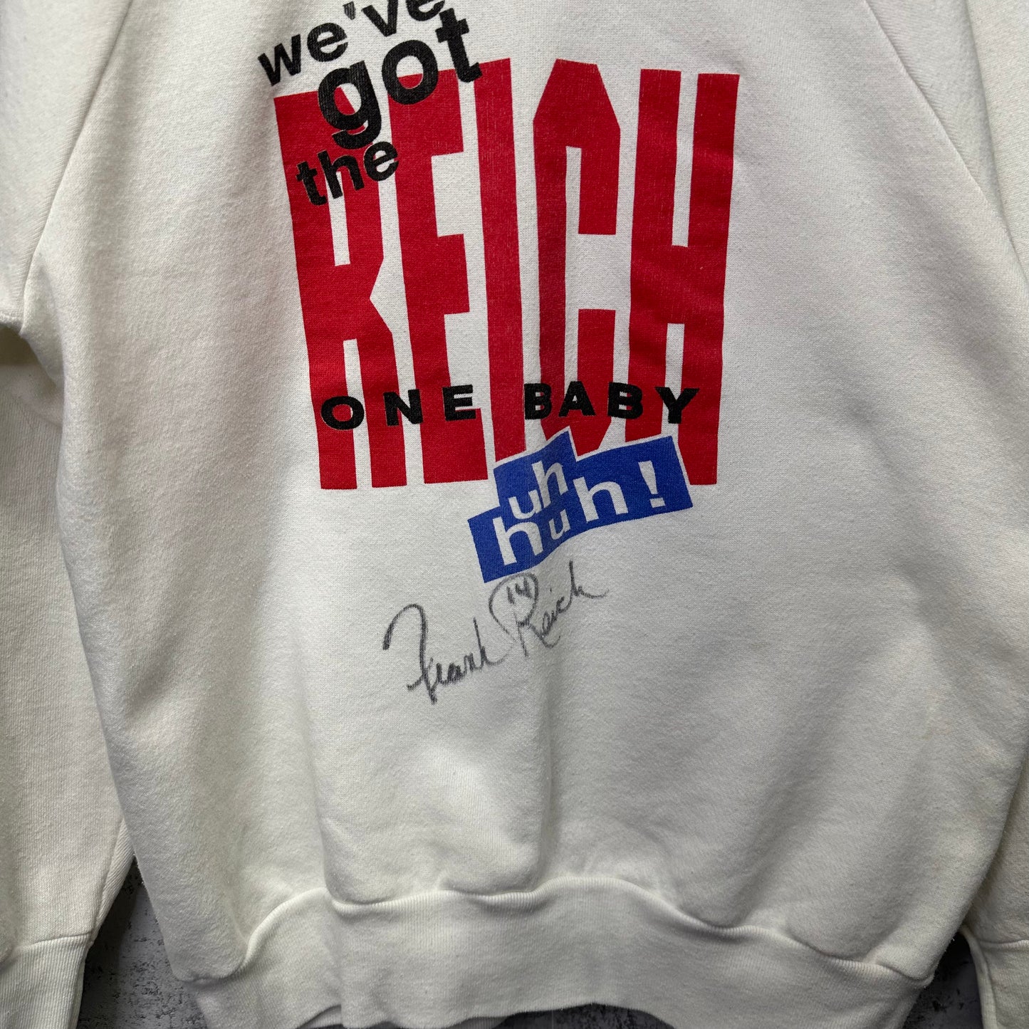 Vintage Autographed Frank Reich Buffalo Bills Crewneck Sweatshirt Large