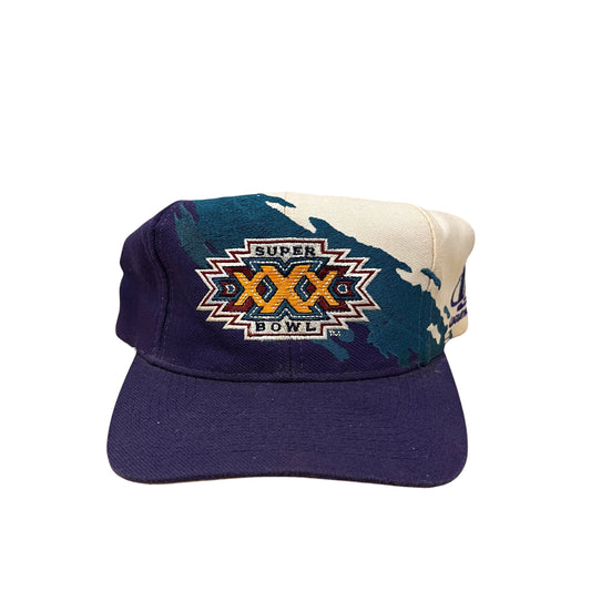 1996 Super Bowl XXX Logo Athletic Splash Snapback Hat