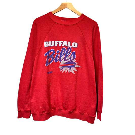 90s Buffalo Bills Thrashed Crewneck Sweatshirt XL