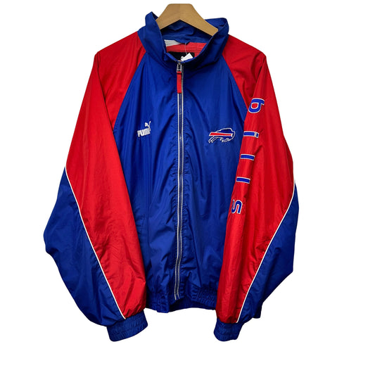 90s Buffalo Bills Puma Windbreaker Jacket Large