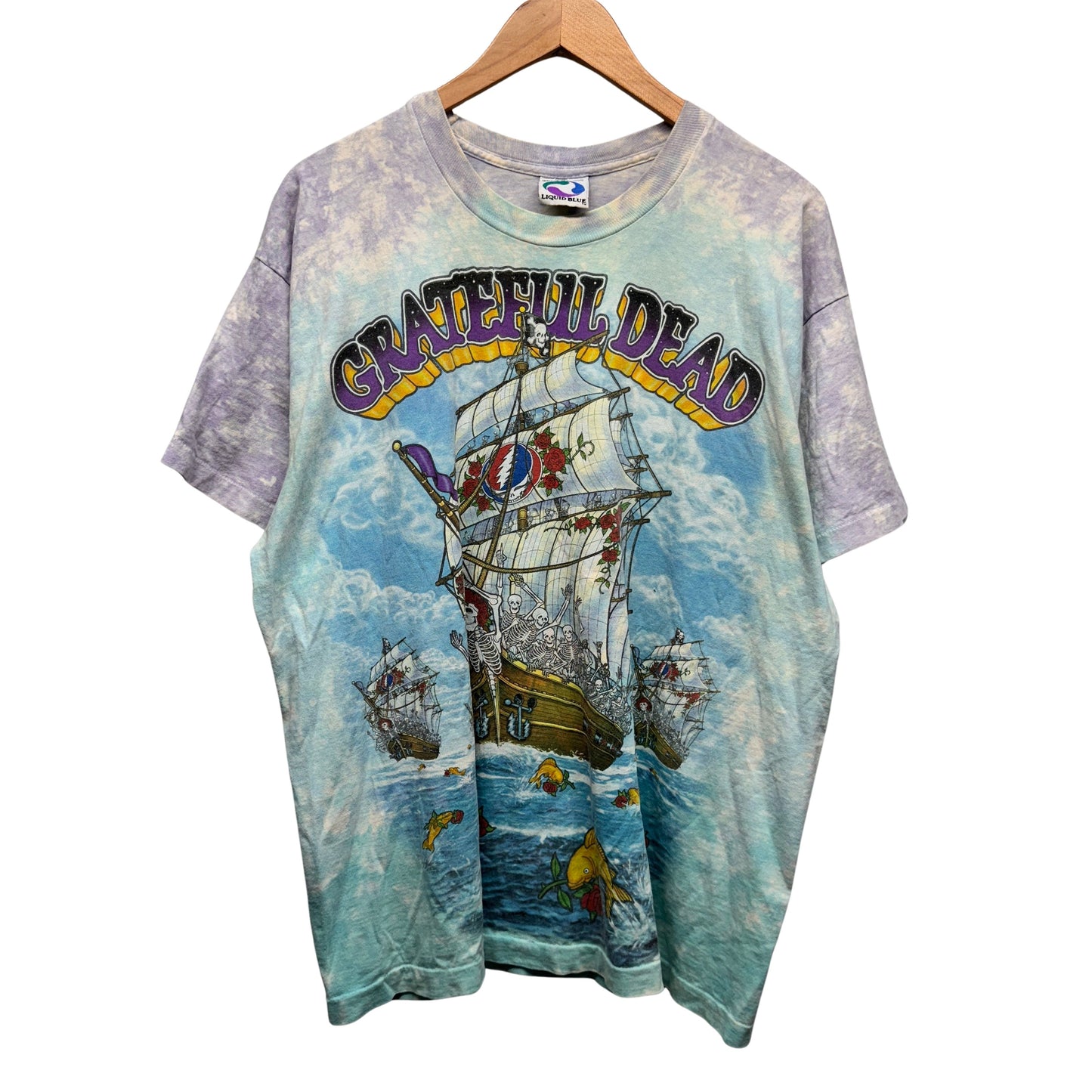 Vintage Grateful Dead Ship of Fools Tie Dye Shirt XL