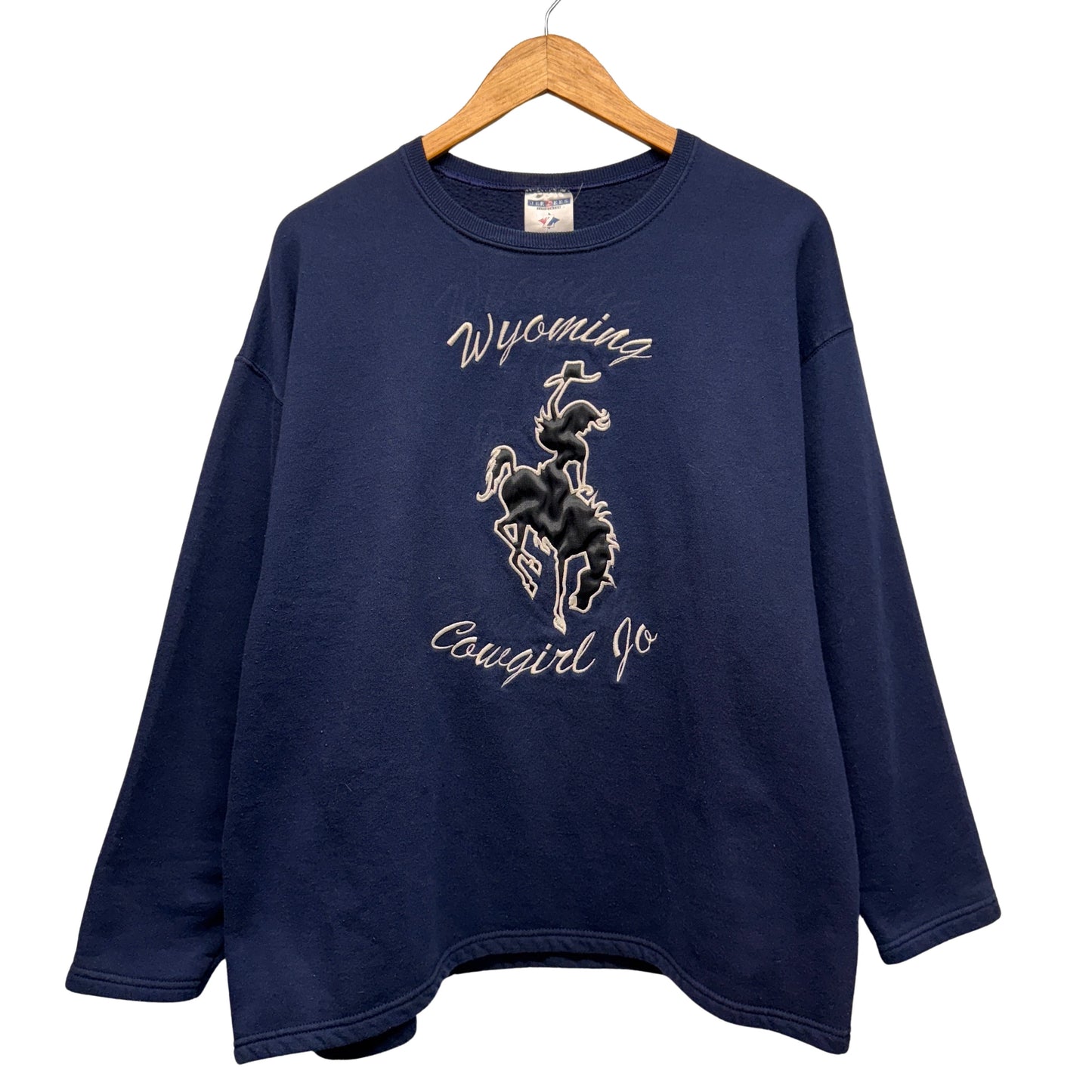 Vintage Wyoming Cowboys Cowgirl Jo Crewneck Sweatshirt Medium-Large