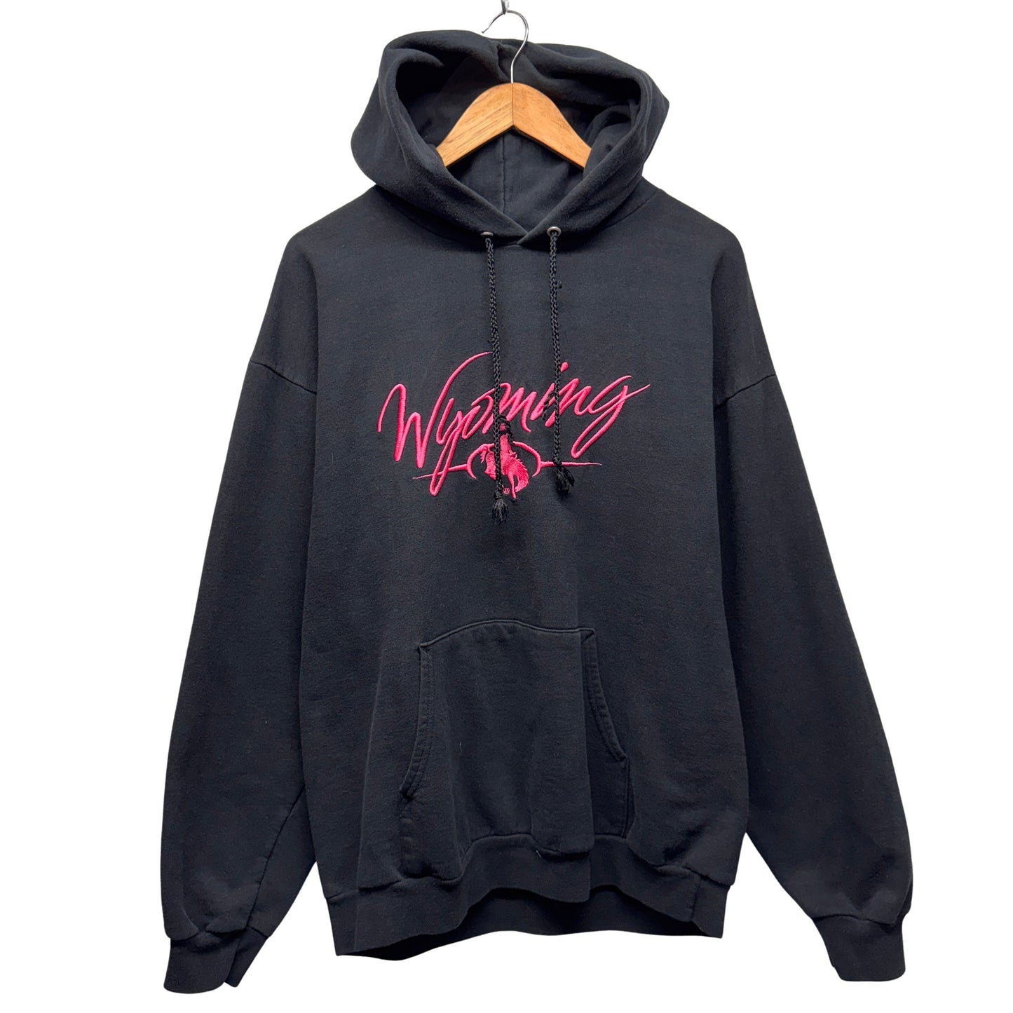 Vintage Wyoming Cowboys Hoodie Sweatshirt XL
