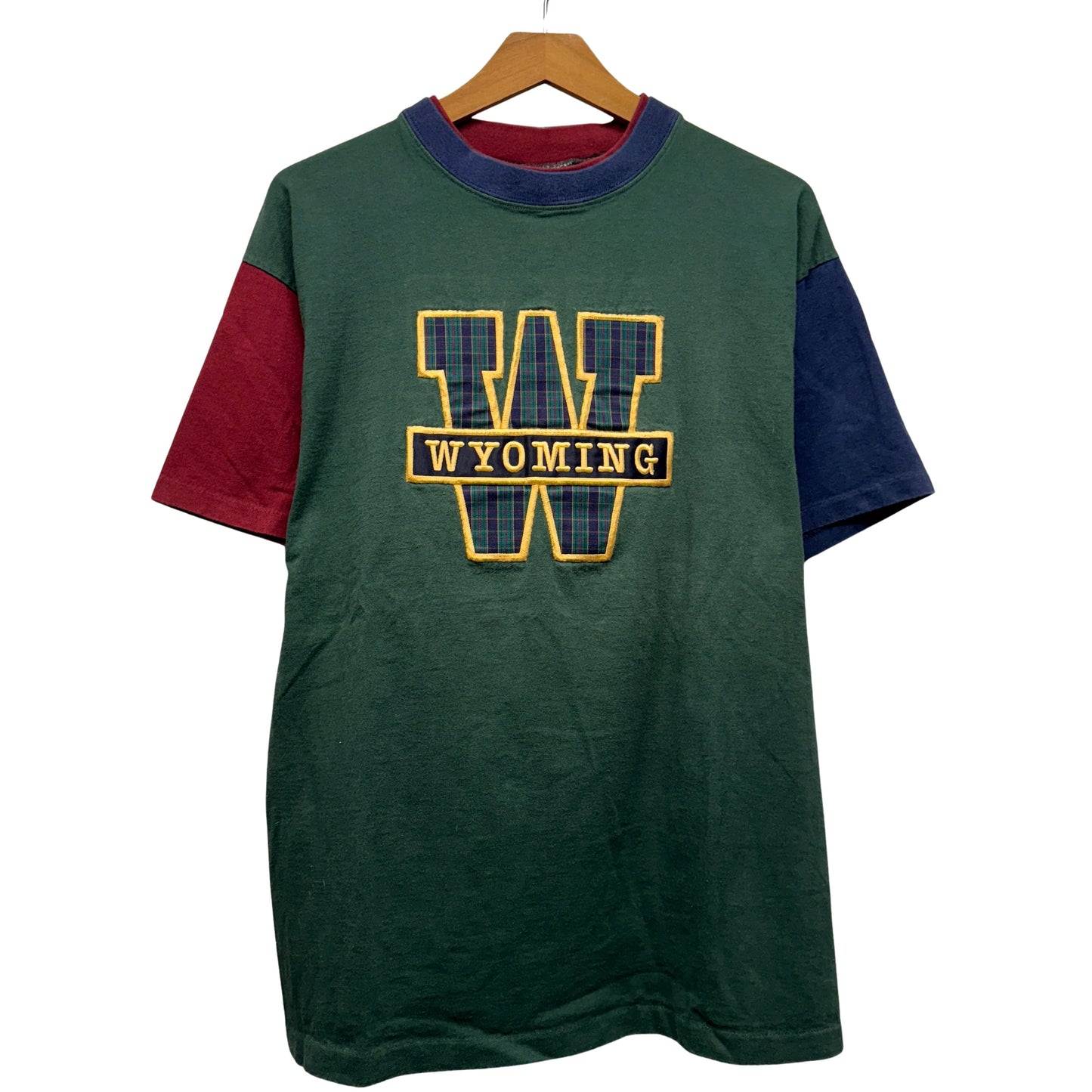 Vintage University of Wyoming Colorblock Shirt Large