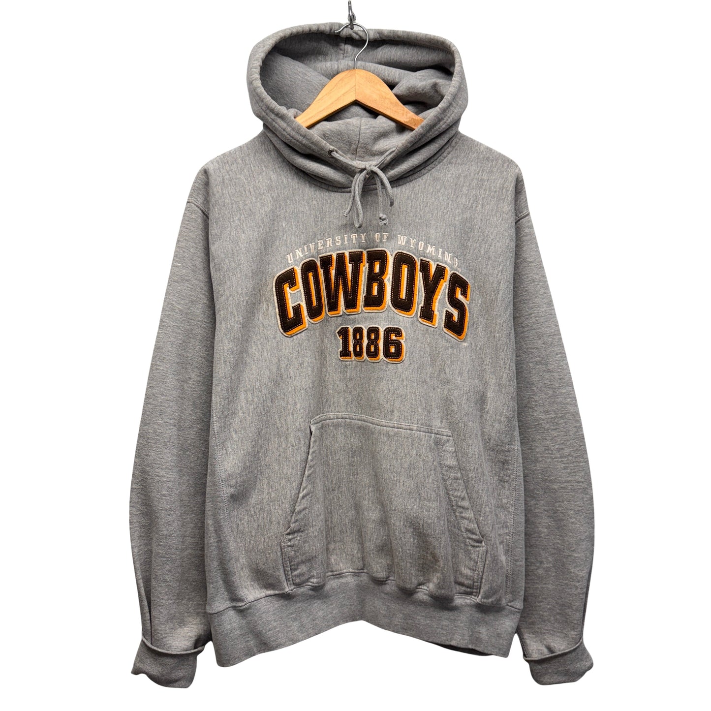 Vintage Wyoming Cowboys Hoodie Sweatshirt XL