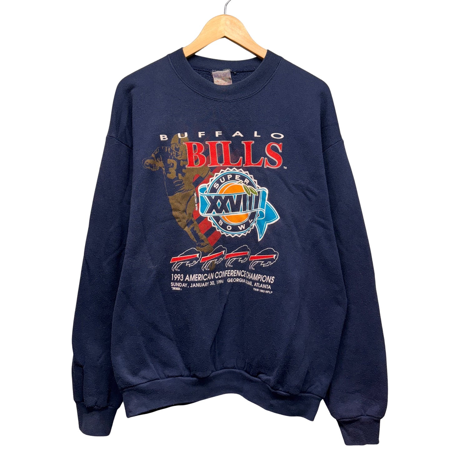 Vintage Buffalo Bills 1993 AFC Champions Crewneck Sweatshirt XL