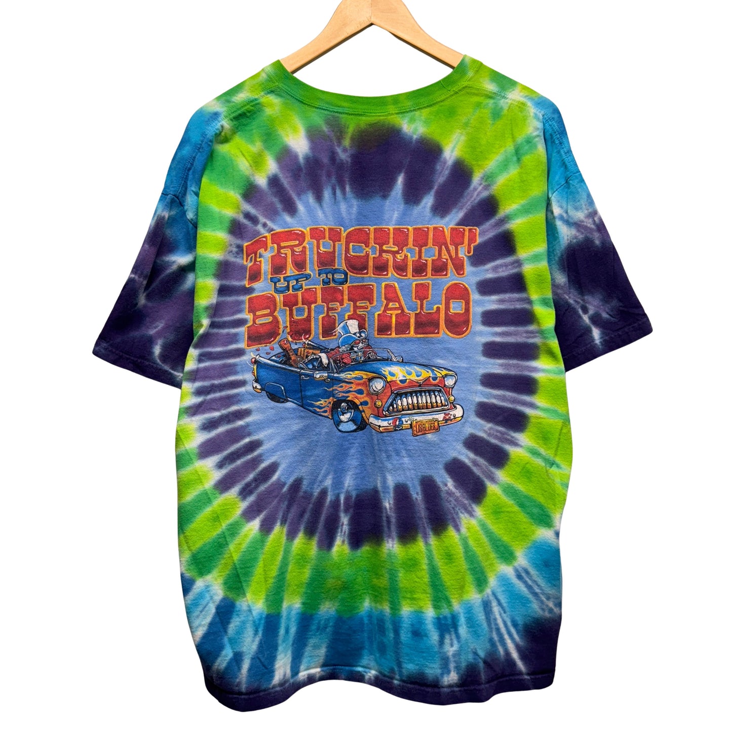 Vintage Grateful Dead Truckin’ Up To Buffalo Tie Dye Shirt XL