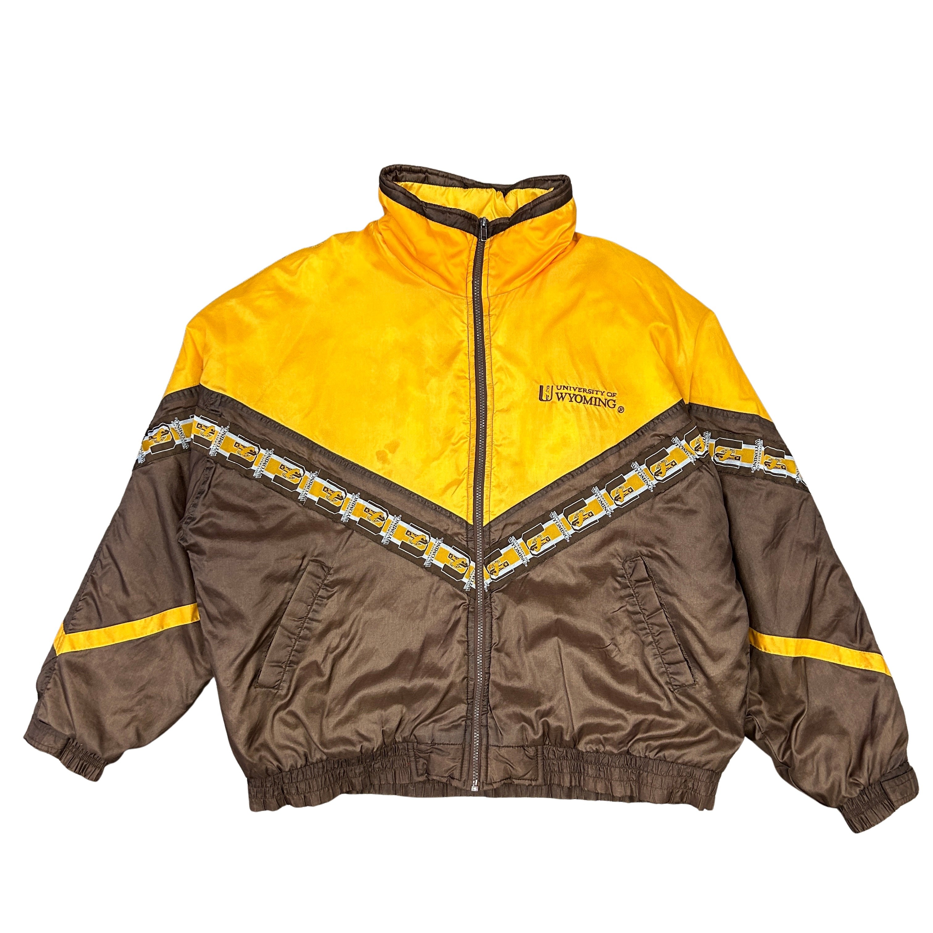 Vintage Wyoming Cowboys Buffalo Bills Tape Jacket XL
