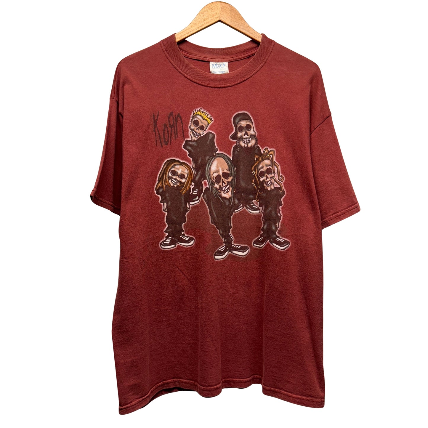 Vintage Korn Follow The Leader Cartoon Skeleton Shirt XL