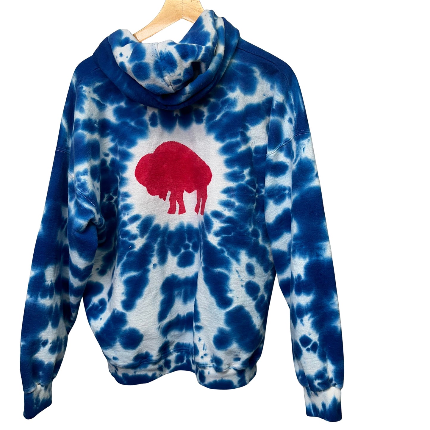 Vintage Buffalo Bills Tie Dye Hoodie Sweatshirt XL
